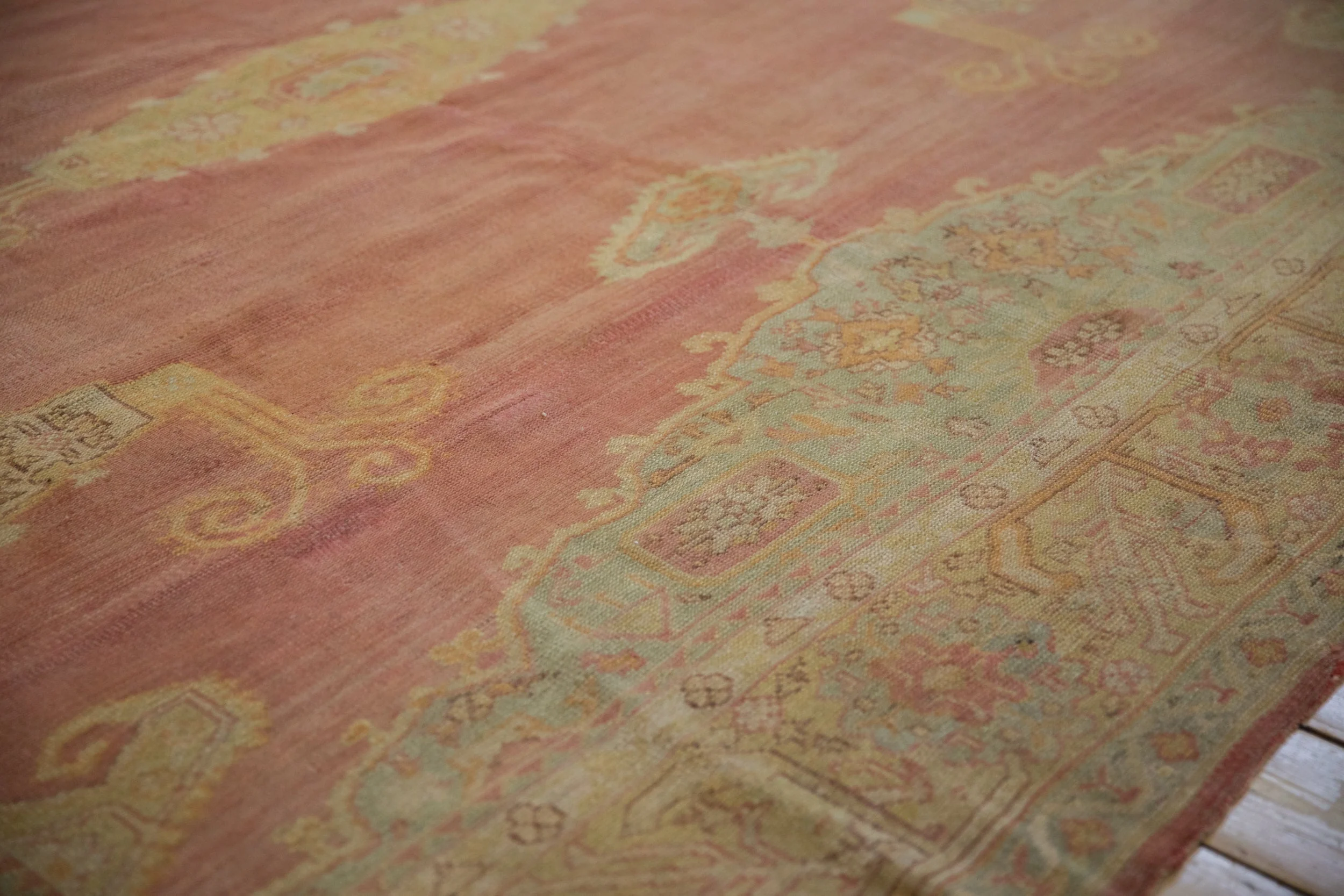 8.5x11.5 Vintage Distressed Oushak Carpet - Image 4