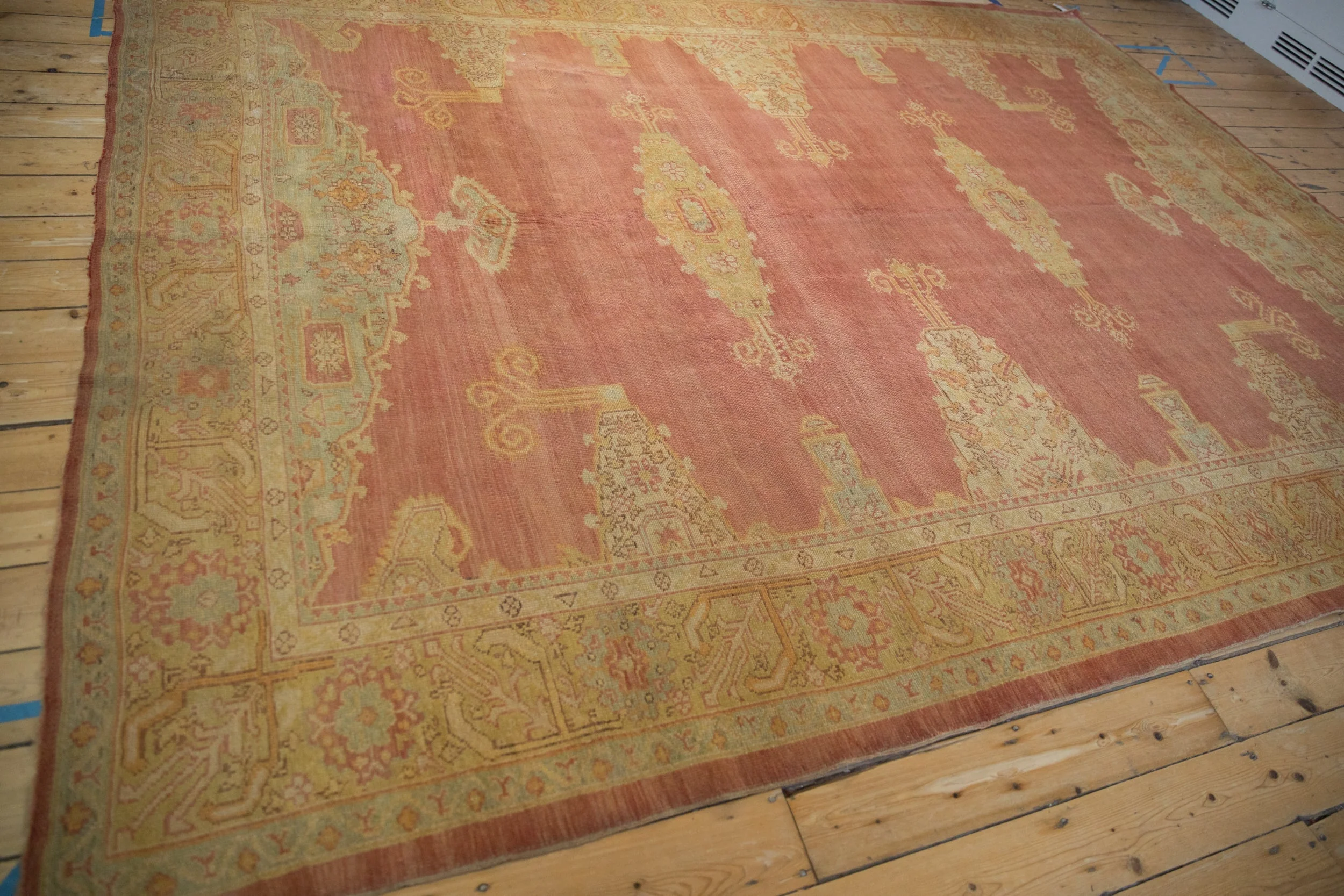 8.5x11.5 Vintage Distressed Oushak Carpet - Image 6