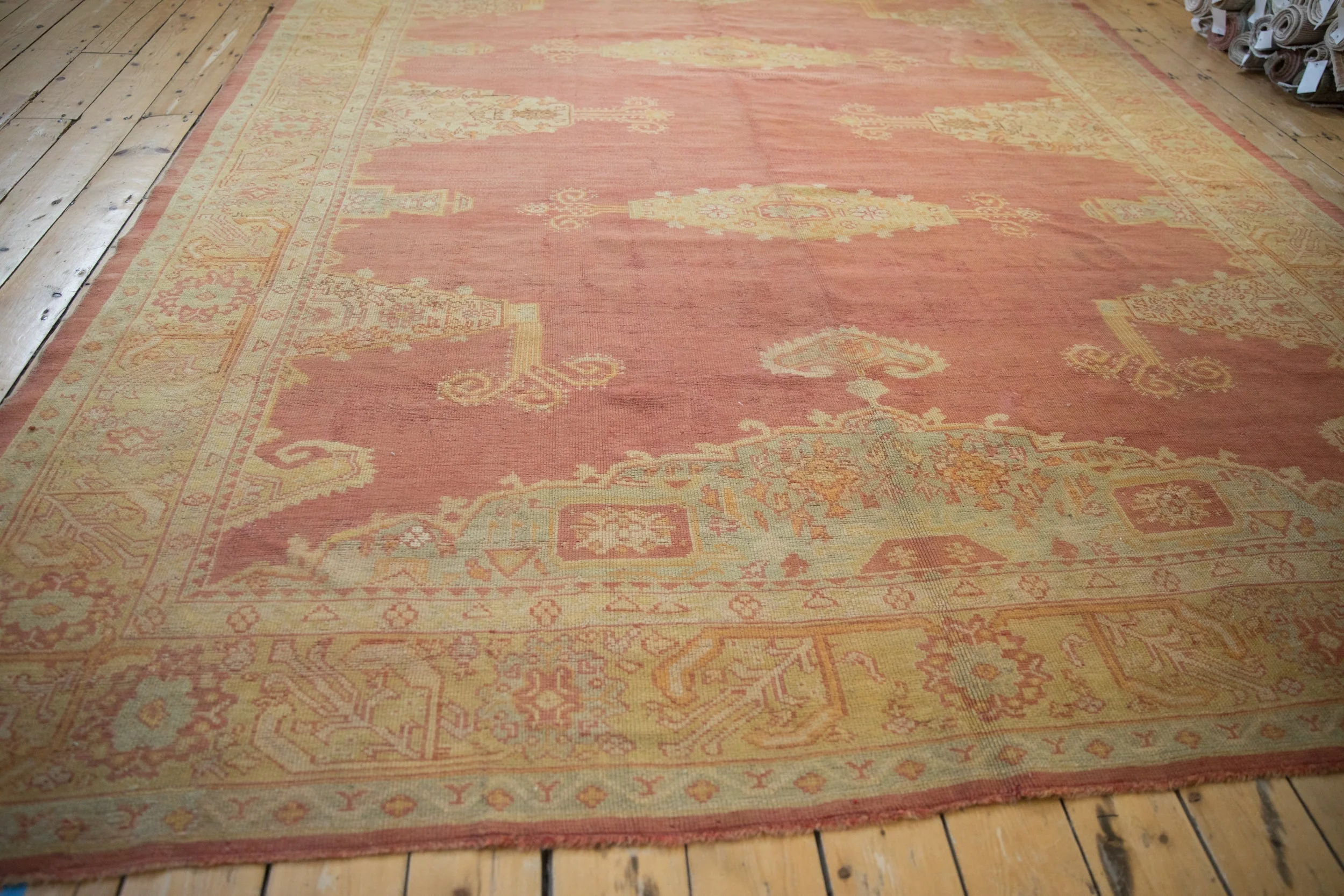 8.5x11.5 Vintage Distressed Oushak Carpet - Image 8