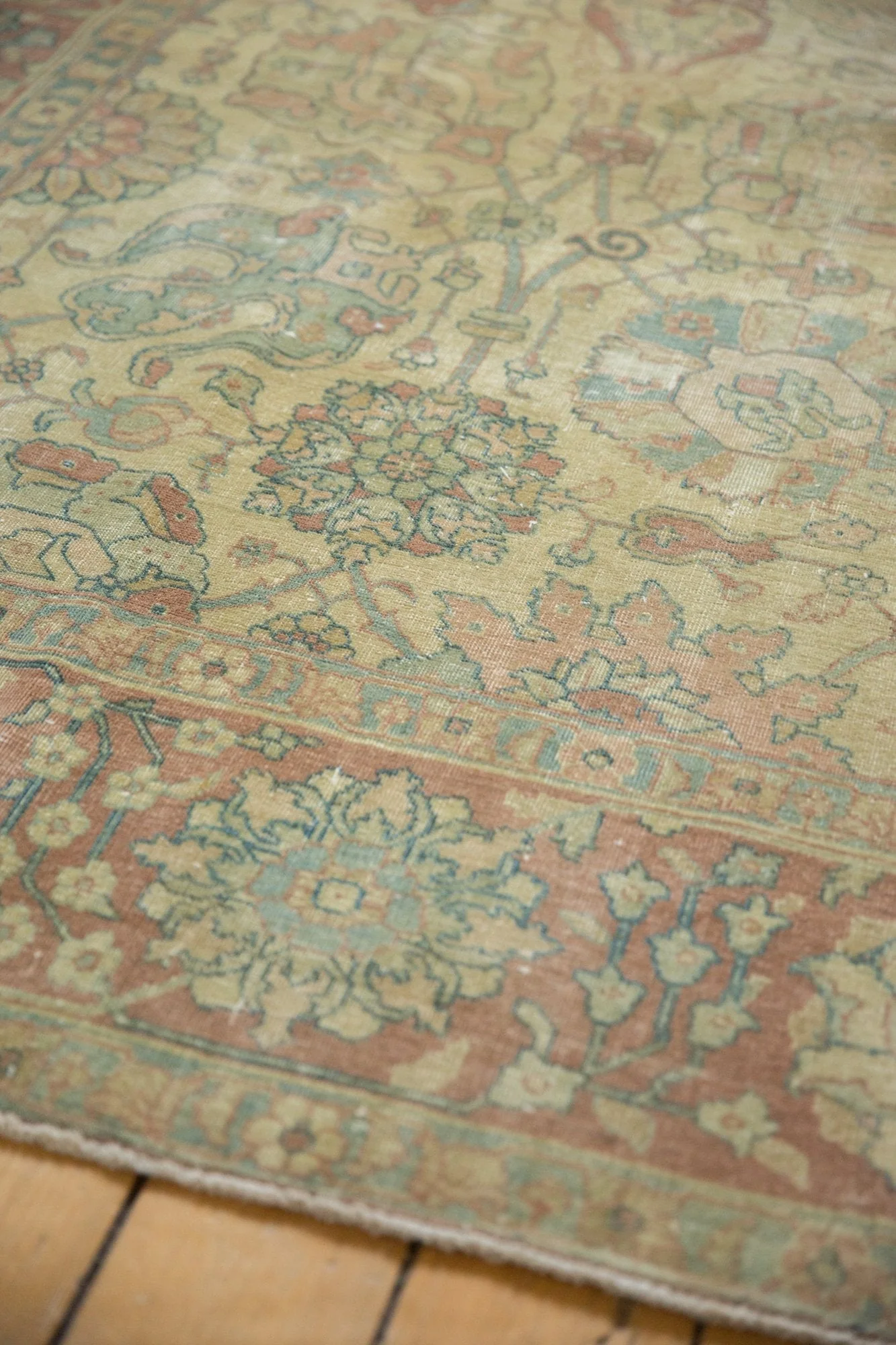 8.5x11.5 Vintage Distressed Tabriz Carpet - Image 10