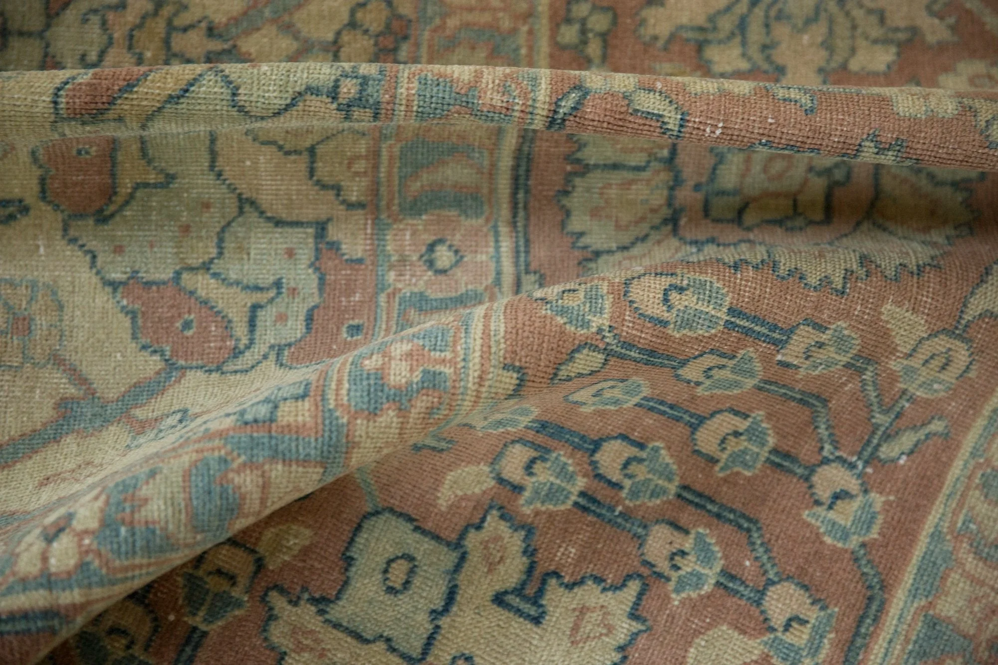 8.5x11.5 Vintage Distressed Tabriz Carpet - Image 11