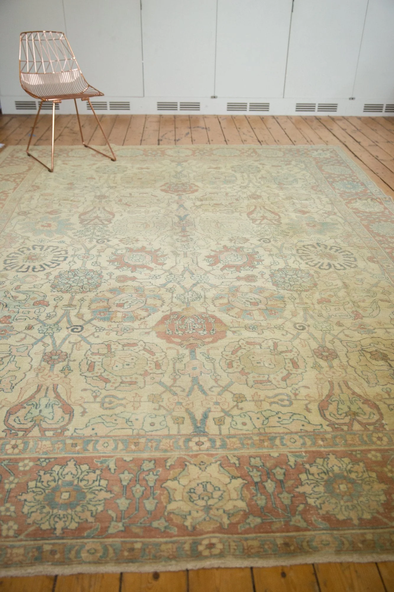 8.5x11.5 Vintage Distressed Tabriz Carpet - Image 6