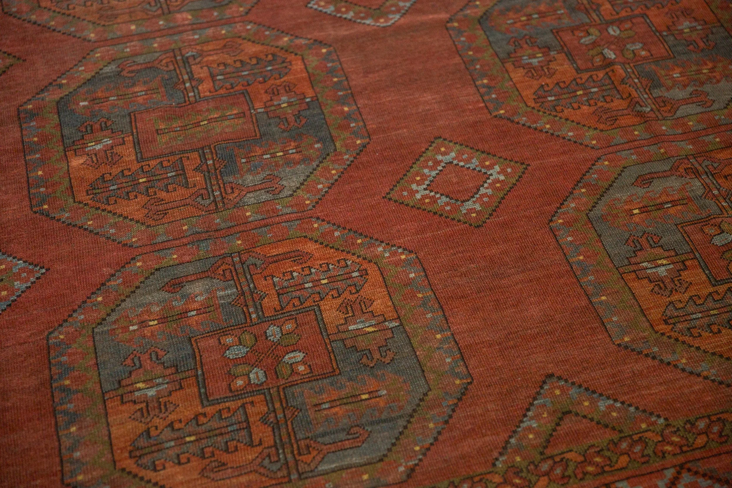 8.5x11 Vintage Distressed Ersari Carpet - Image 5