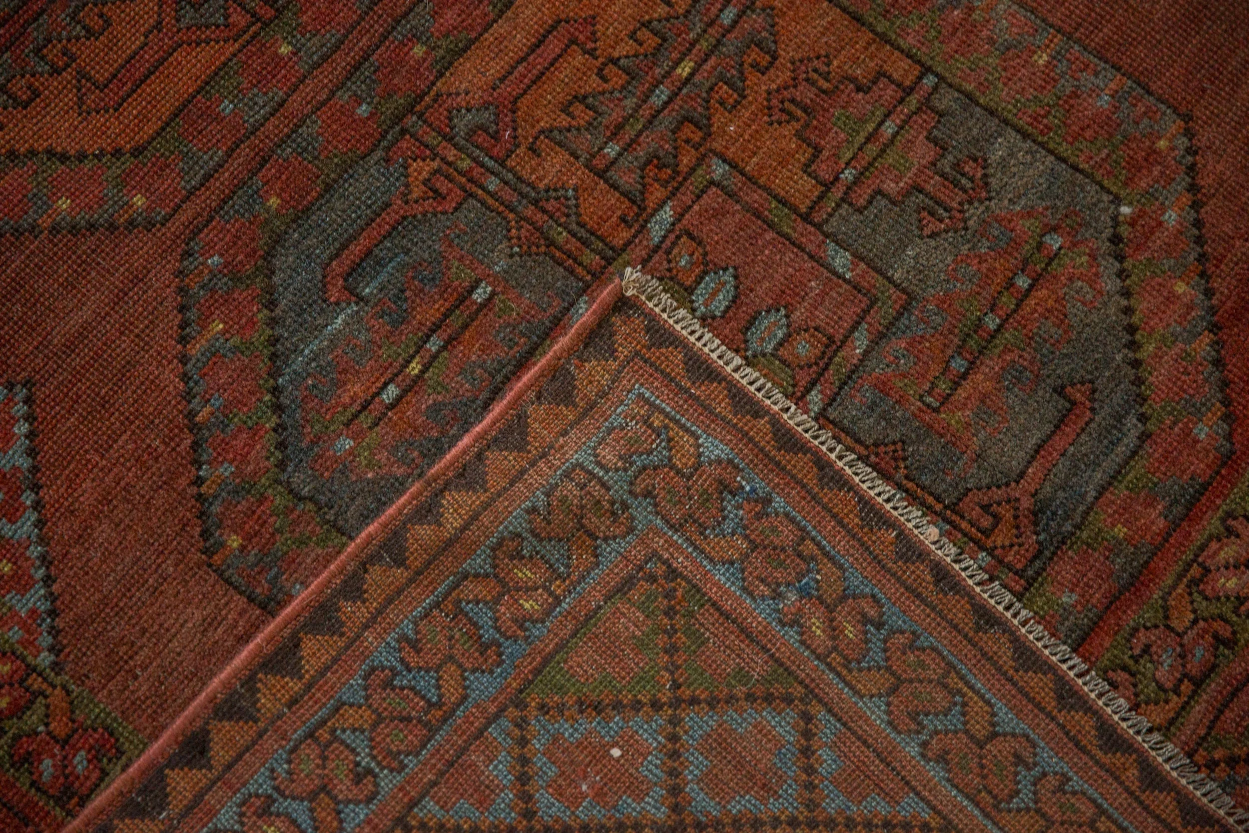 8.5x11 Vintage Distressed Ersari Carpet - Image 9