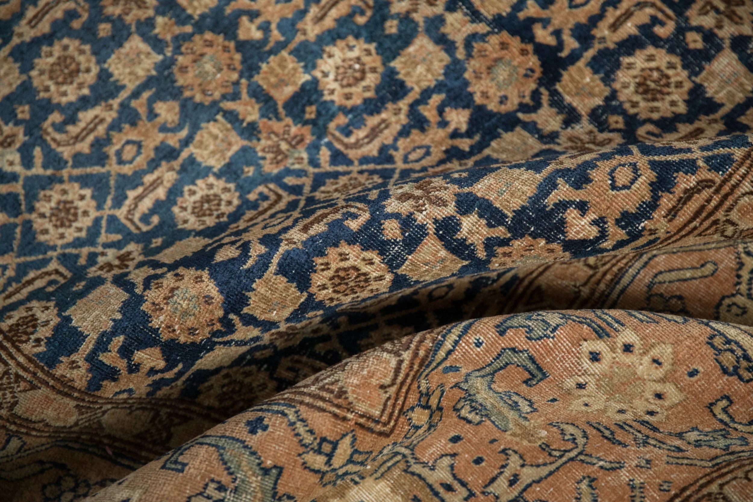 8.5x11 Vintage Distressed Tabriz Carpet - Image 12