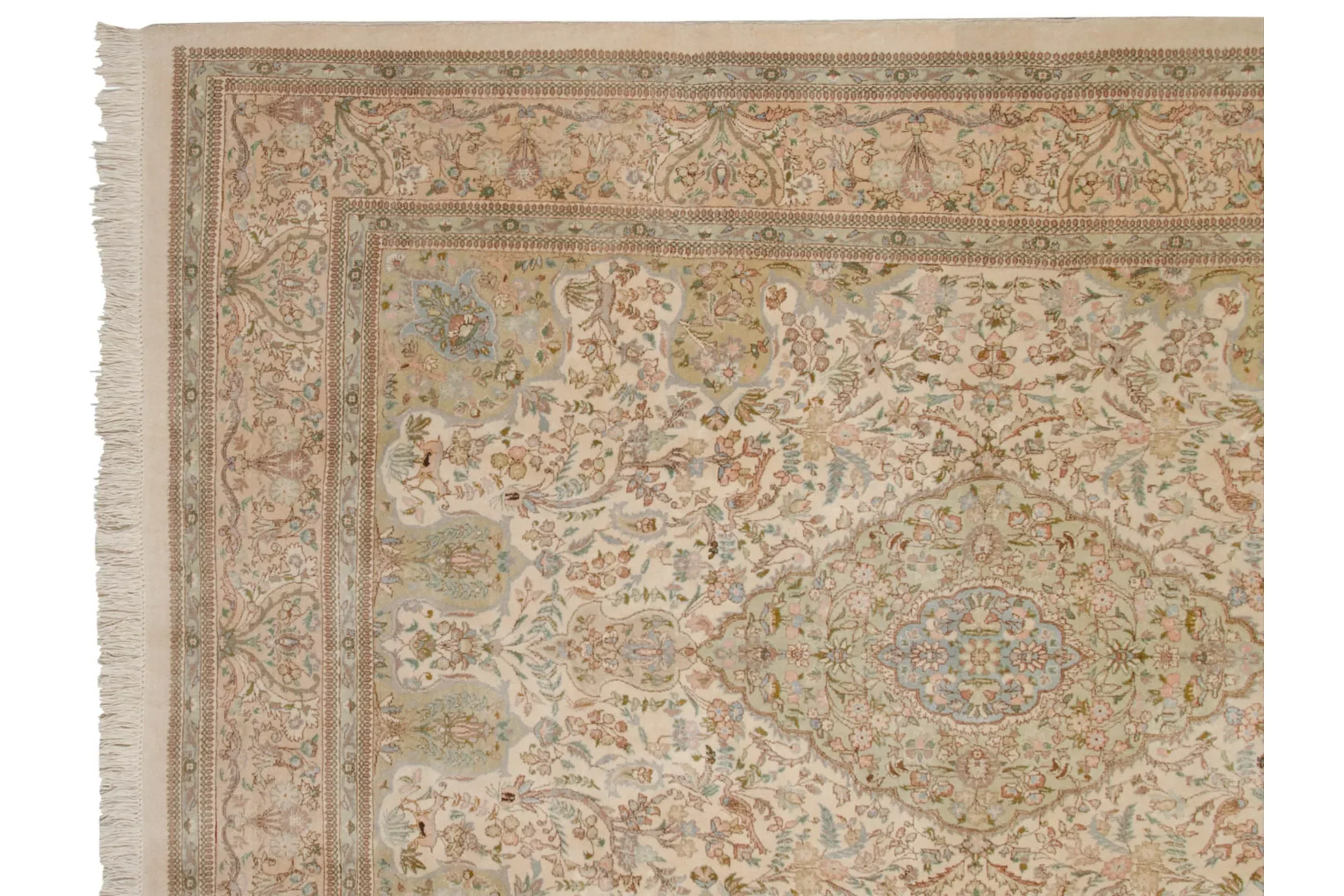 8.5x11 Vintage Tabriz Carpet - Image 12