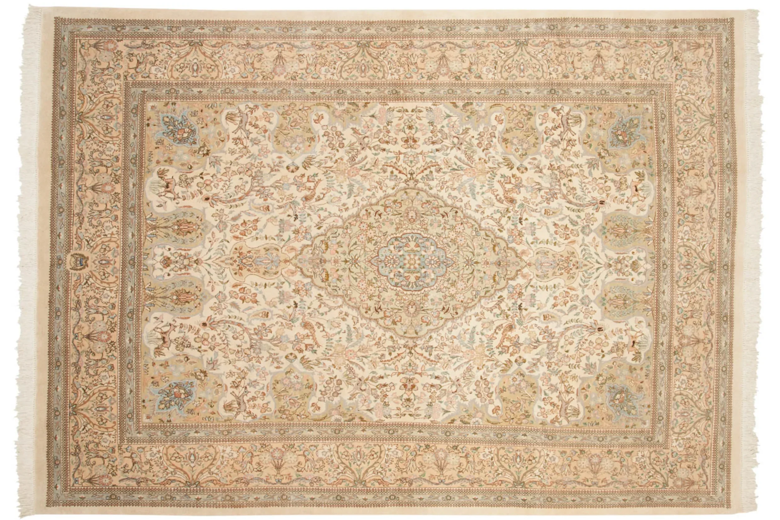 8.5x11 Vintage Tabriz Carpet - Image 15