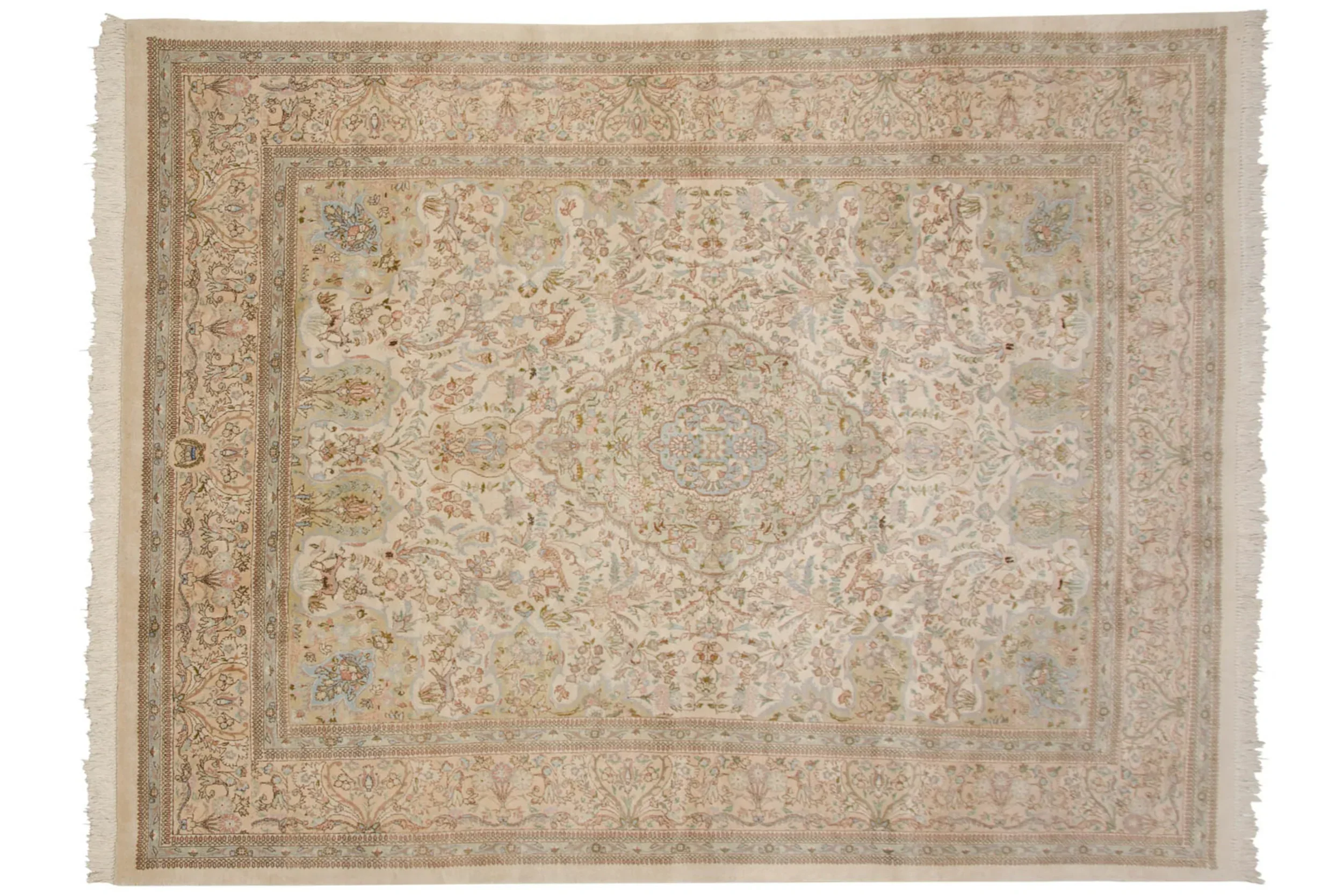 8.5x11 Vintage Tabriz Carpet - Image 2