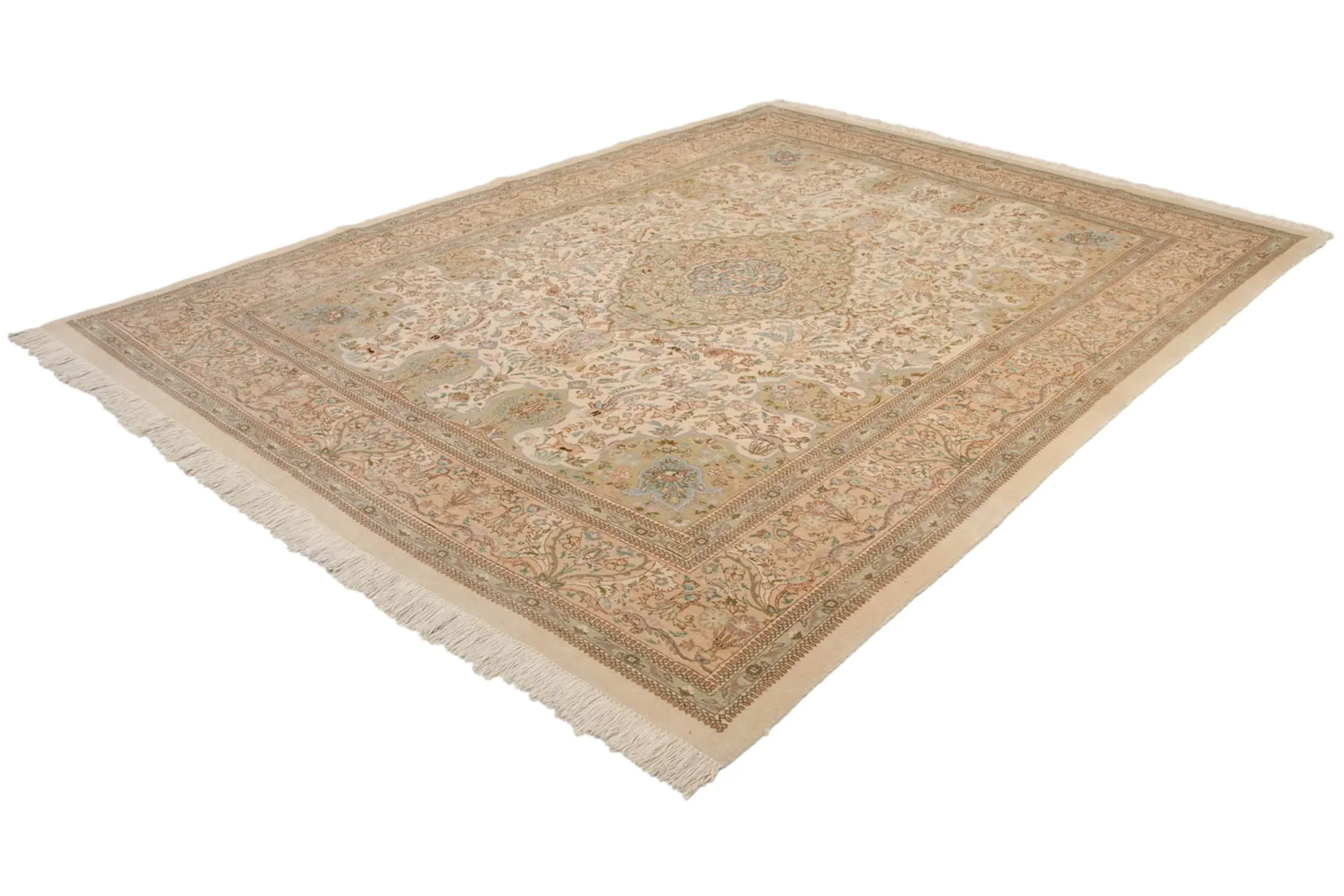 8.5x11 Vintage Tabriz Carpet - Image 4