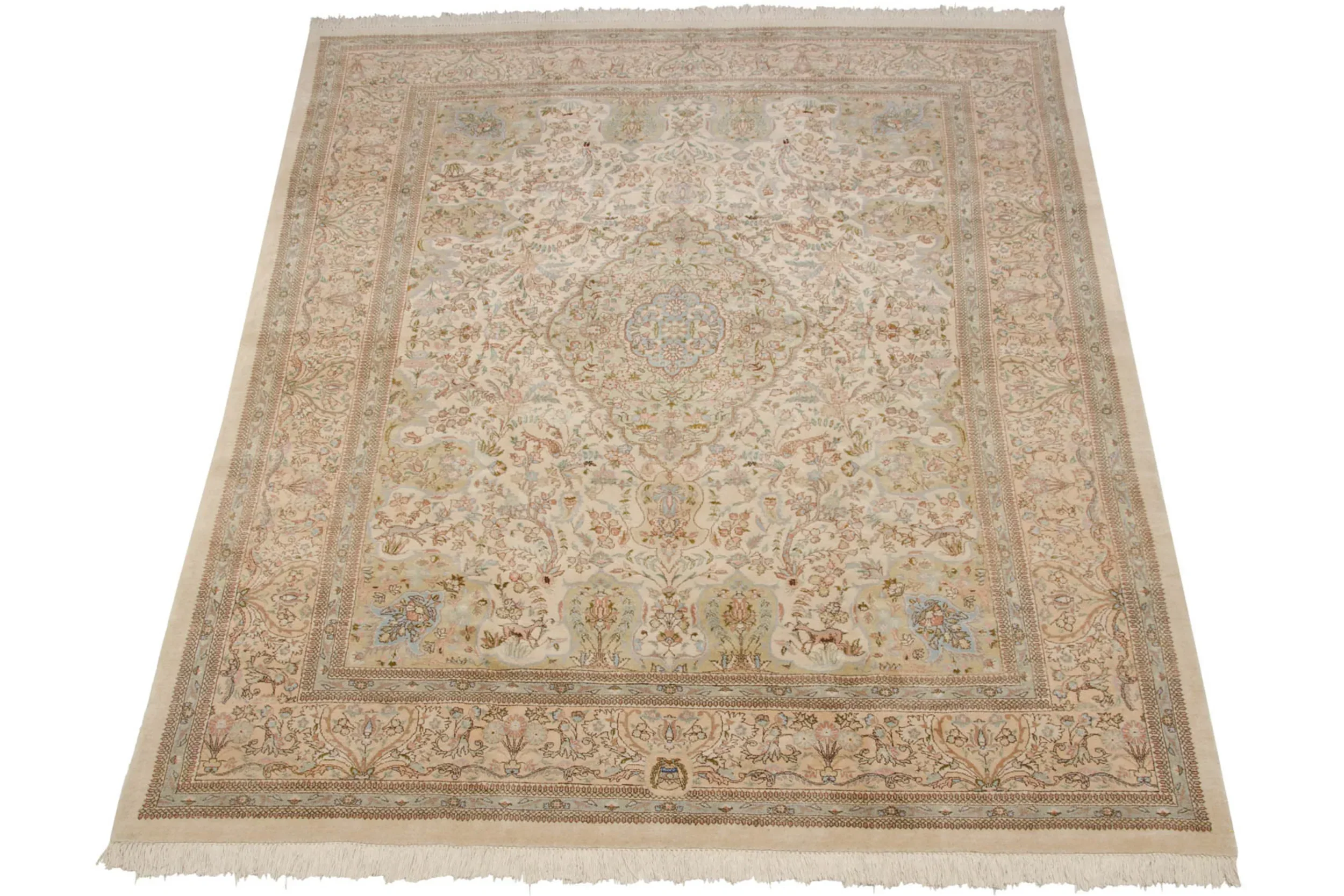 8.5x11 Vintage Tabriz Carpet - Image 8