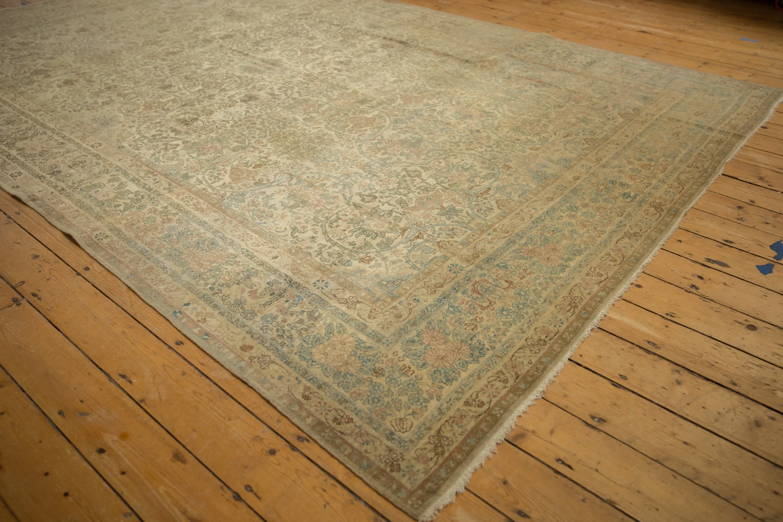 8.5x12.5 Vintage Distressed Kerman Carpet - Image 4