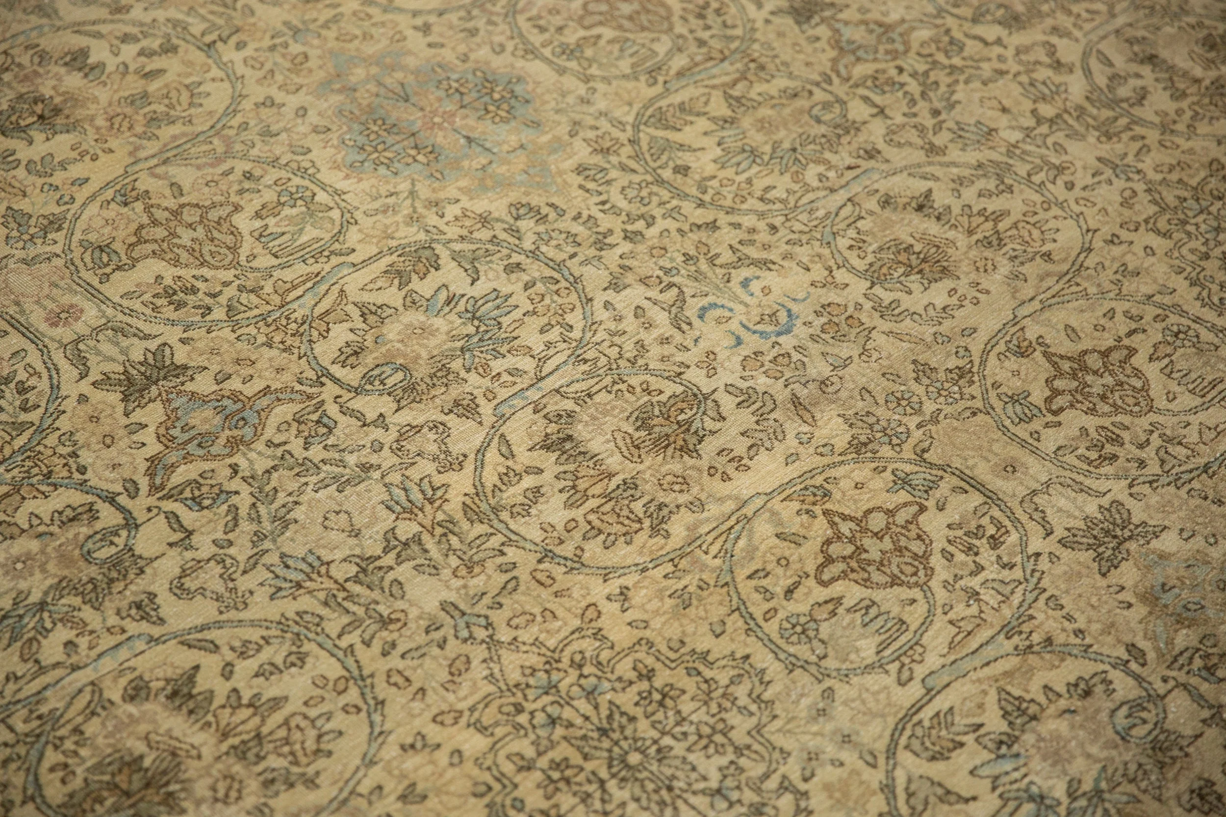 8.5x12.5 Vintage Distressed Kerman Carpet - Image 6