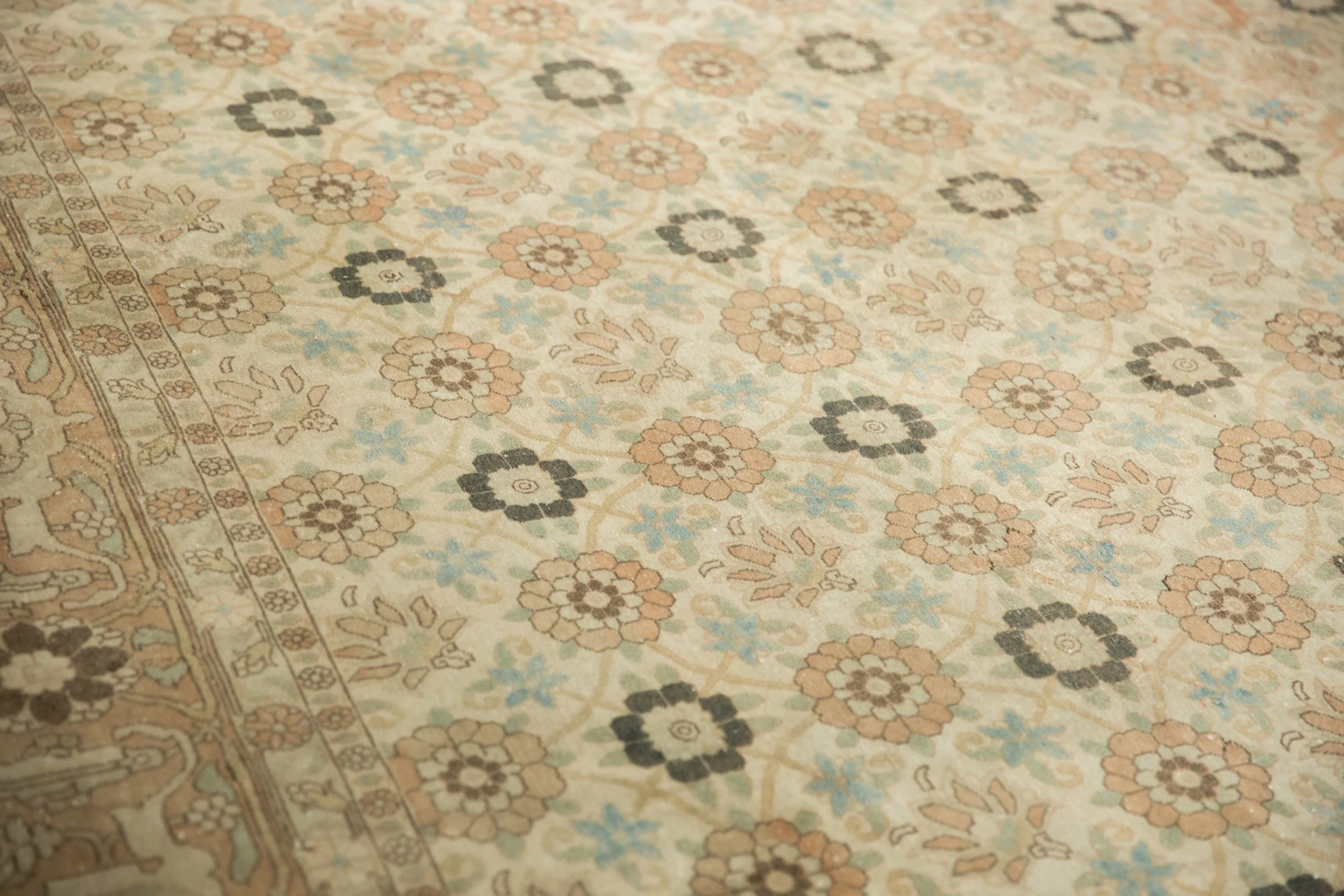 8.5x12.5 Vintage Distressed Qom Carpet - Image 6