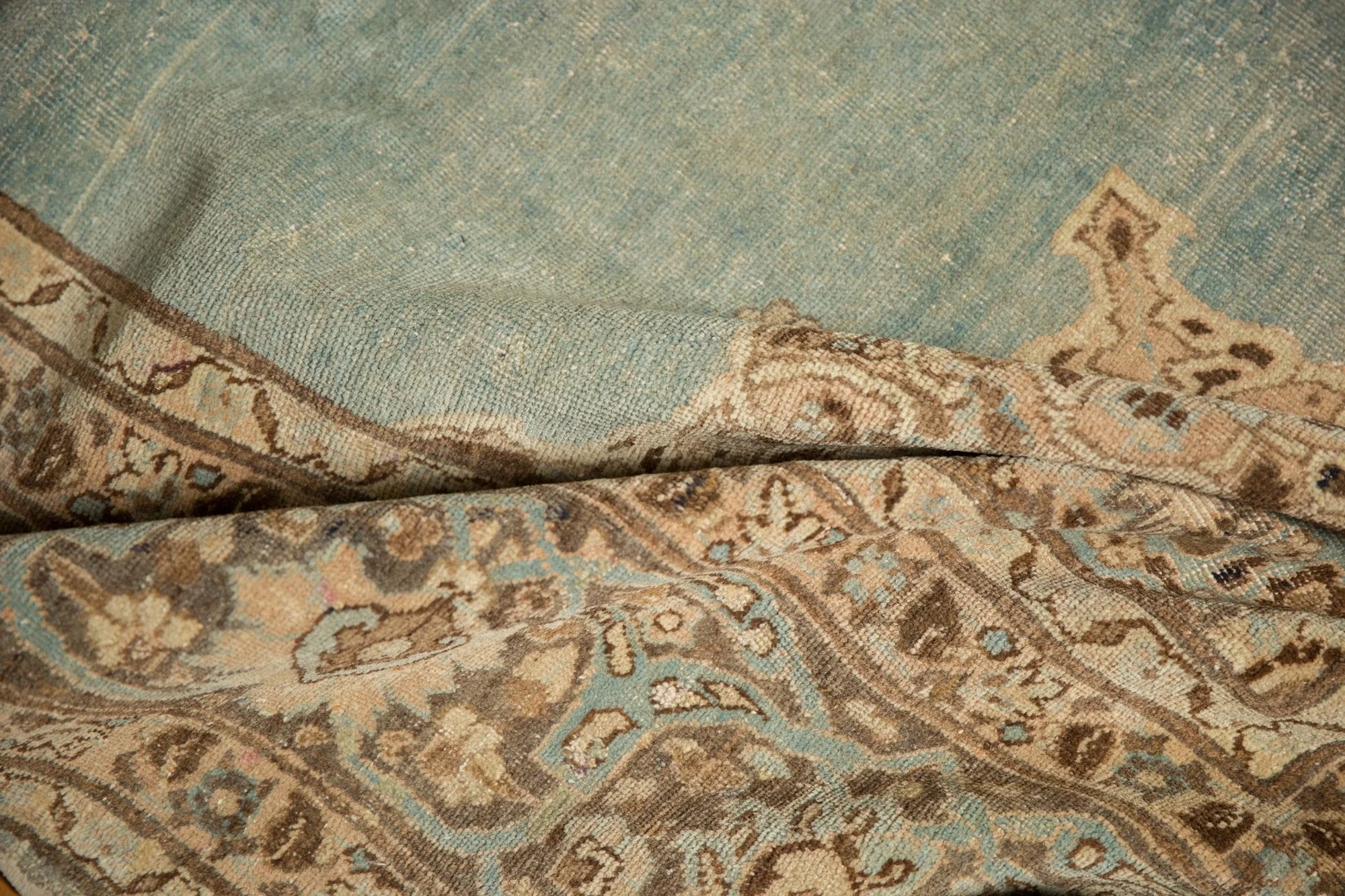 8.5x12.5 Vintage Distressed Tabriz Carpet - Image 10