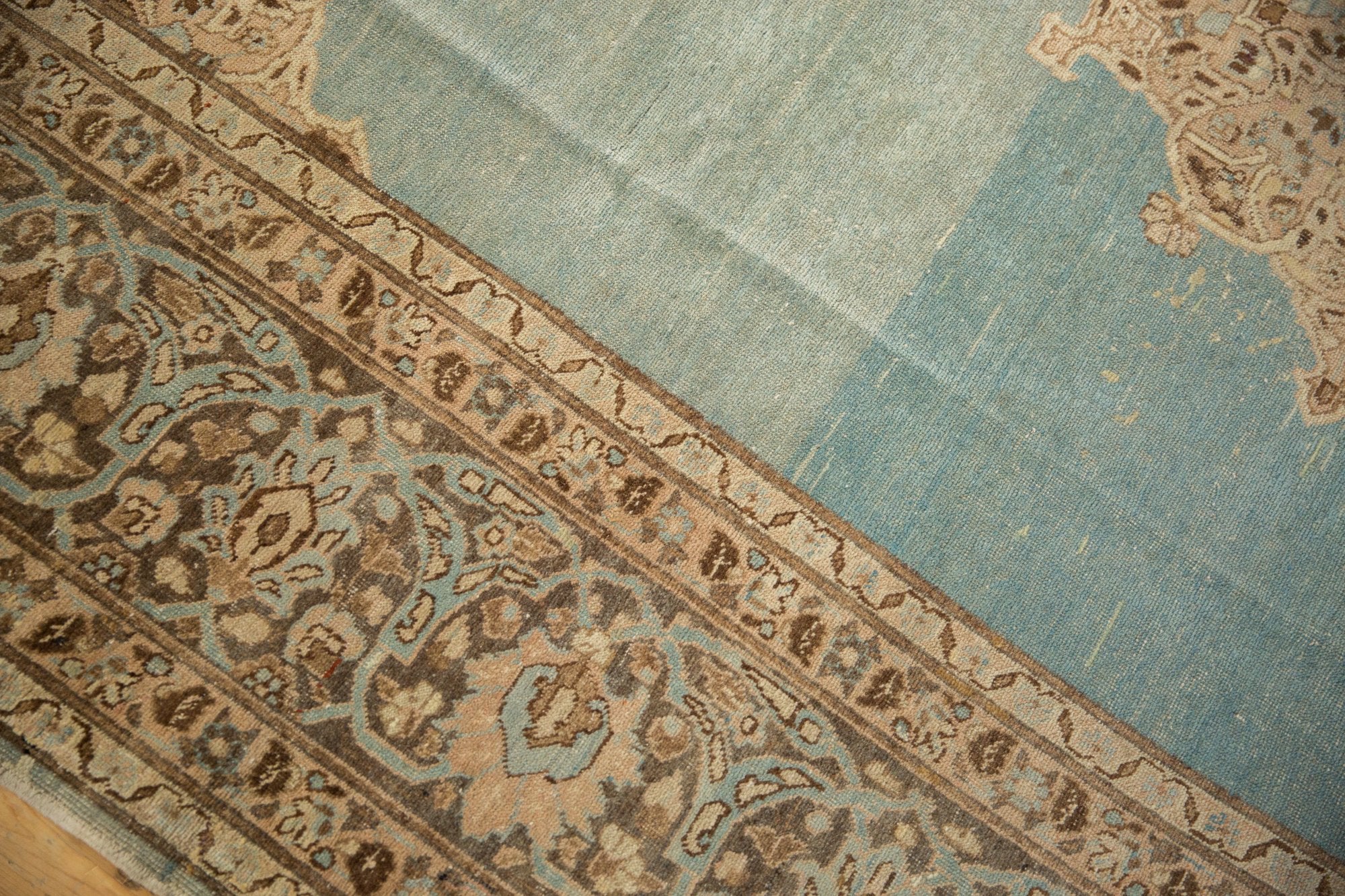 8.5x12.5 Vintage Distressed Tabriz Carpet - Image 4