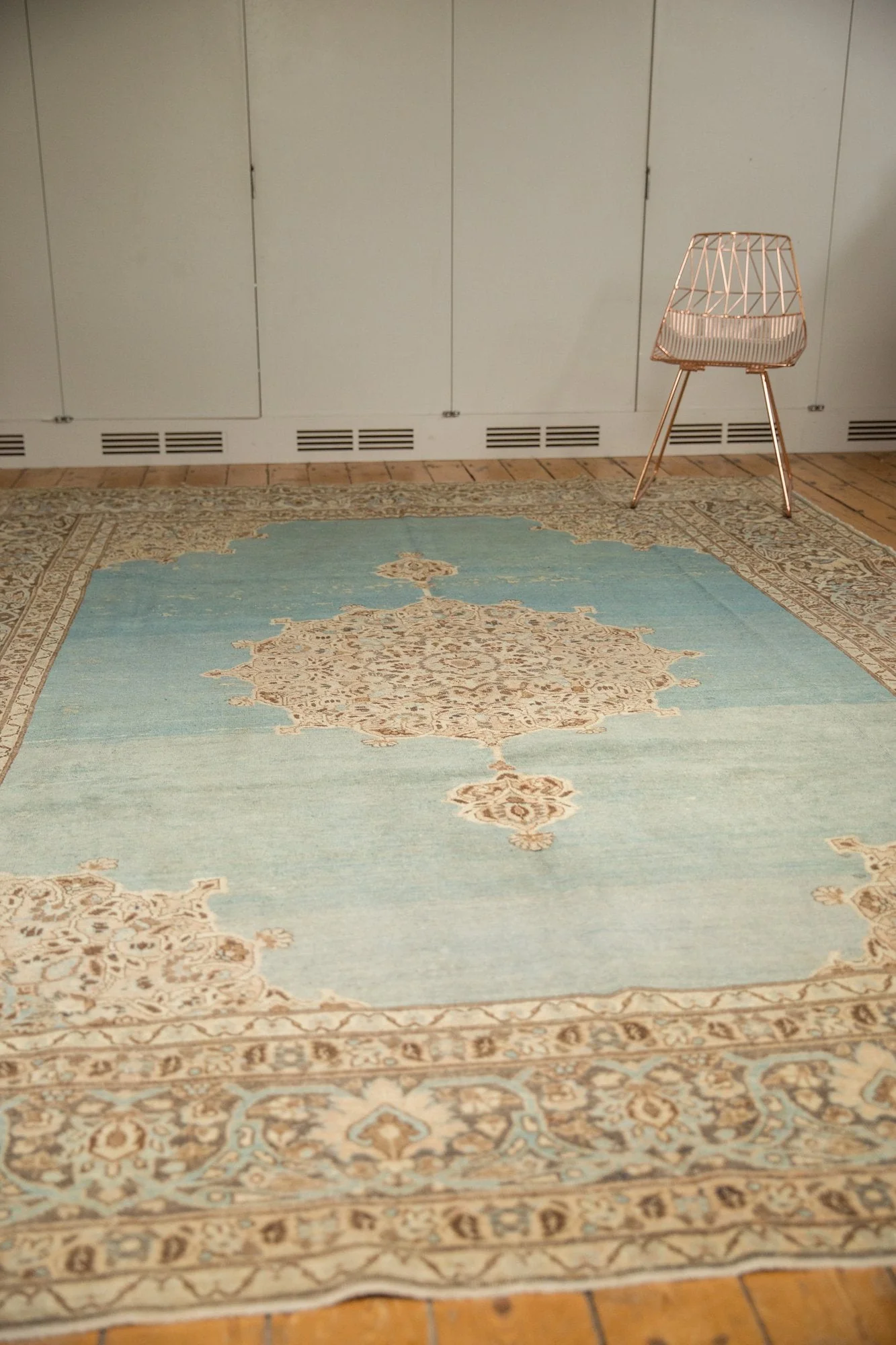 8.5x12.5 Vintage Distressed Tabriz Carpet - Image 5