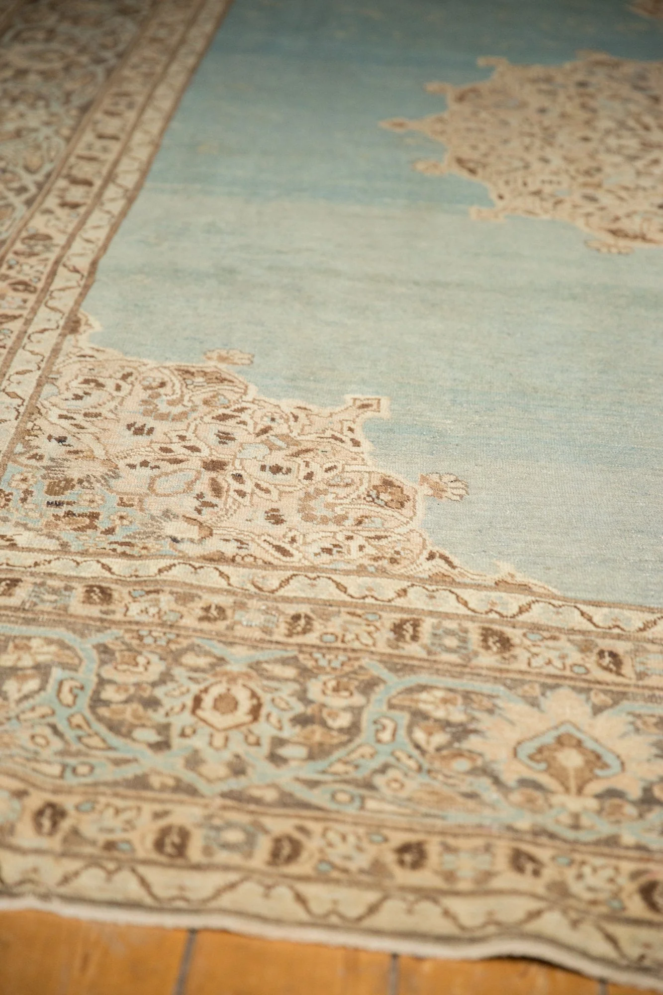 8.5x12.5 Vintage Distressed Tabriz Carpet - Image 6