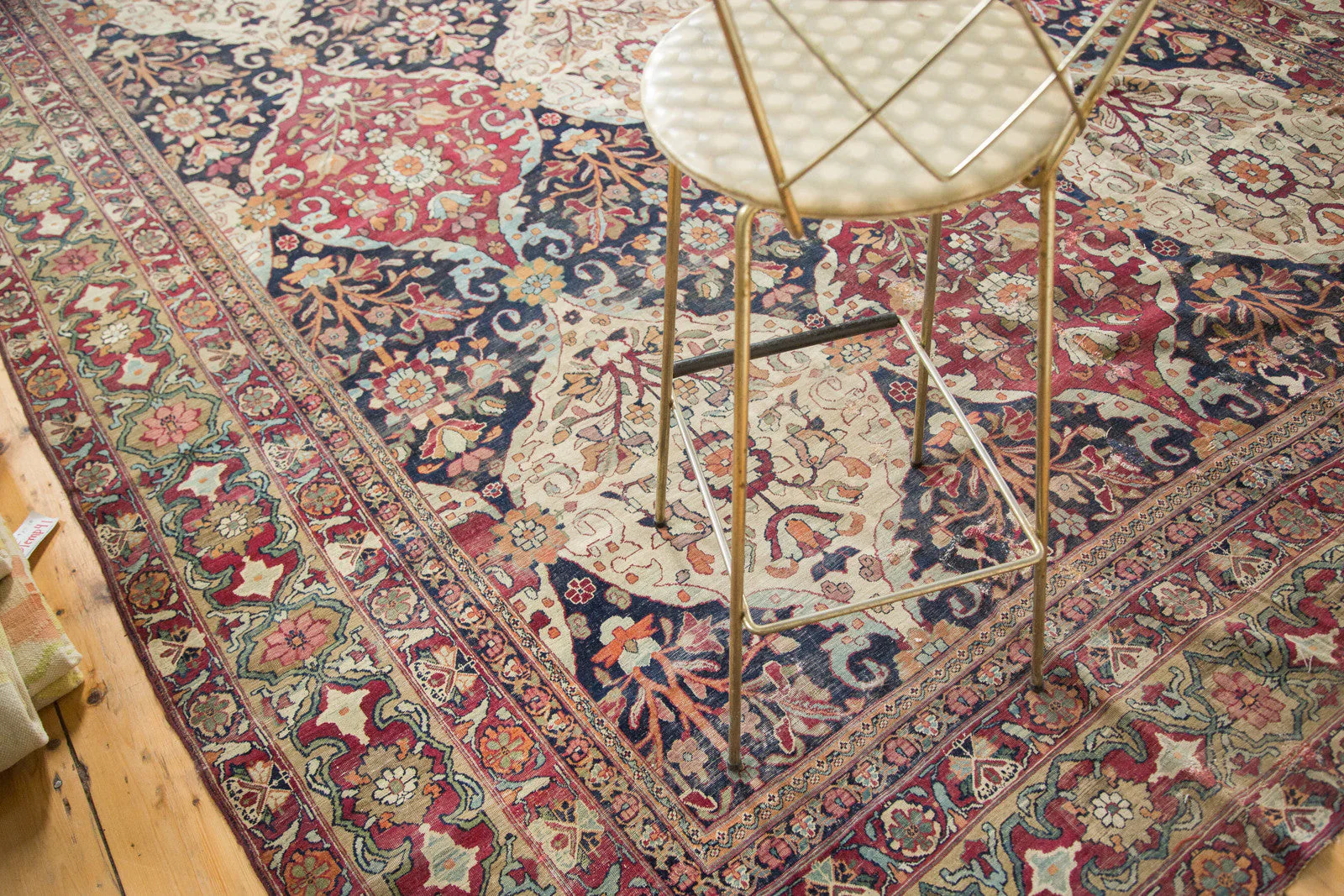 8.5x12 Unusual Antique Lavar Kerman Carpet - Image 12