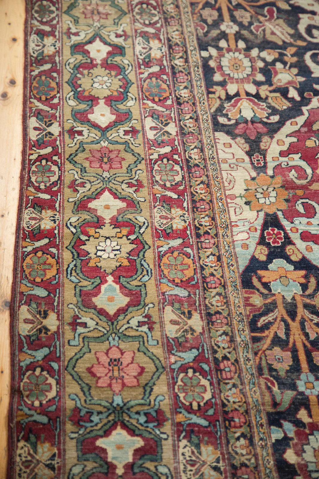 8.5x12 Unusual Antique Lavar Kerman Carpet - Image 13
