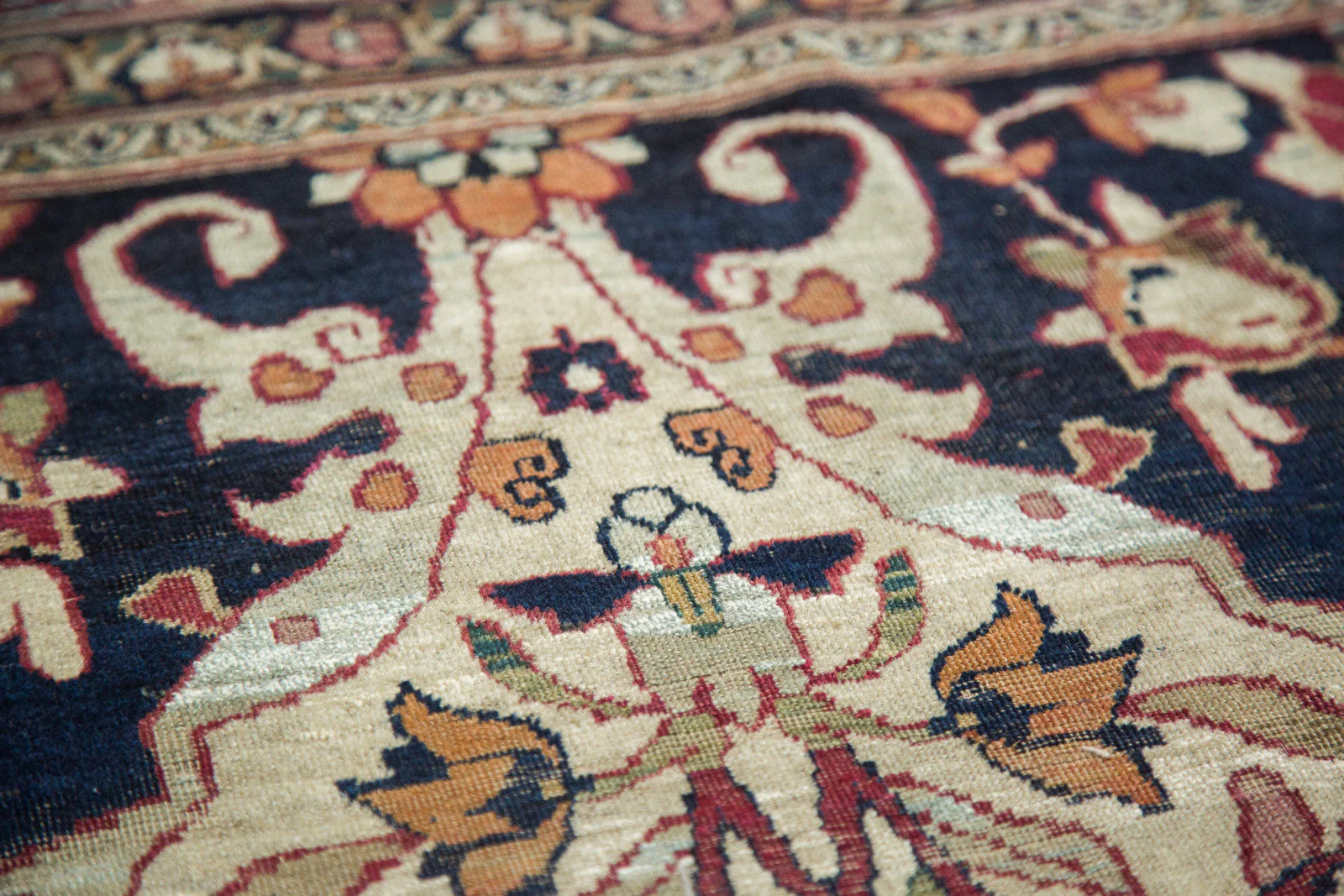8.5x12 Unusual Antique Lavar Kerman Carpet - Image 14