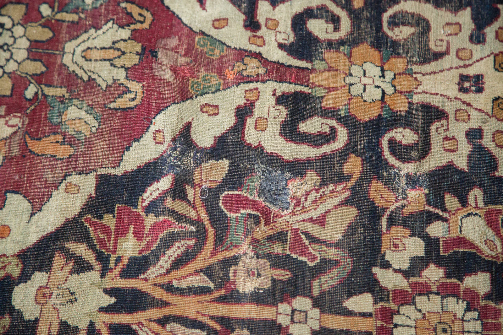 8.5x12 Unusual Antique Lavar Kerman Carpet - Image 15