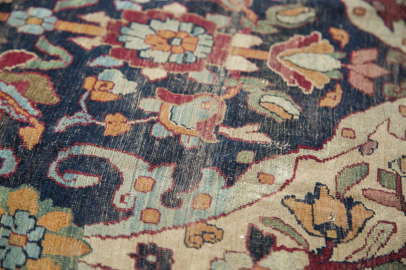 8.5x12 Unusual Antique Lavar Kerman Carpet - Image 16