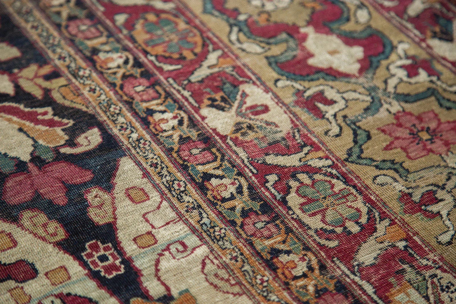 8.5x12 Unusual Antique Lavar Kerman Carpet - Image 18