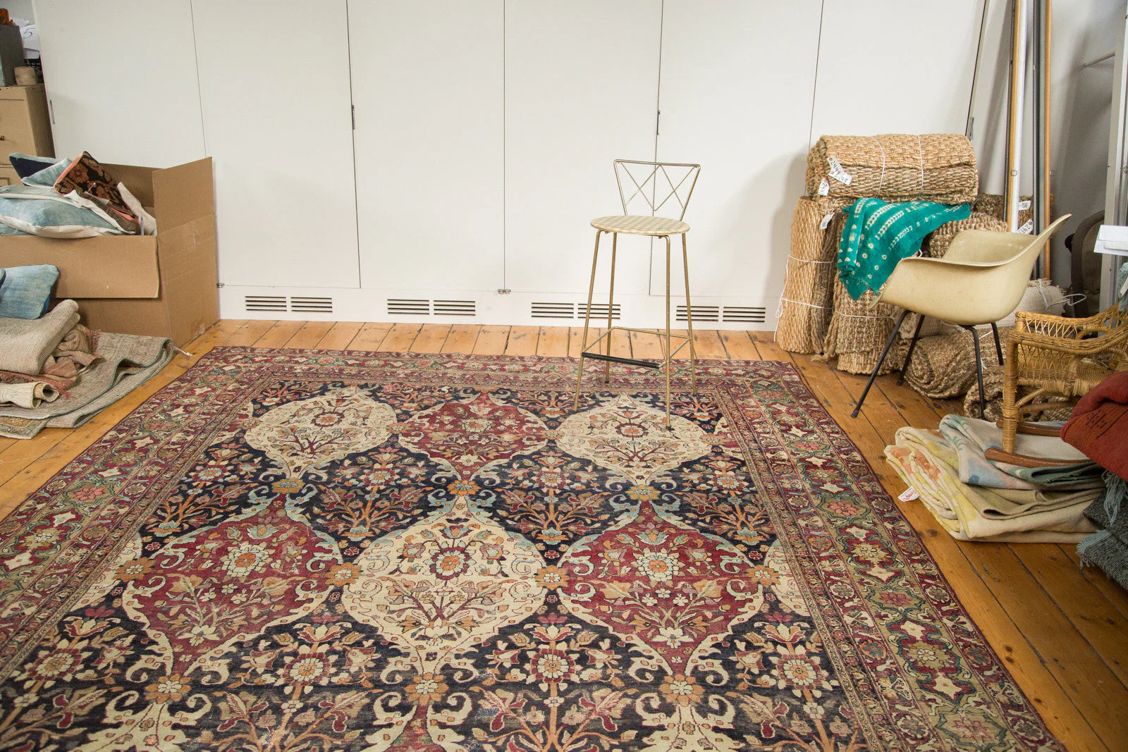 8.5x12 Unusual Antique Lavar Kerman Carpet - Image 2