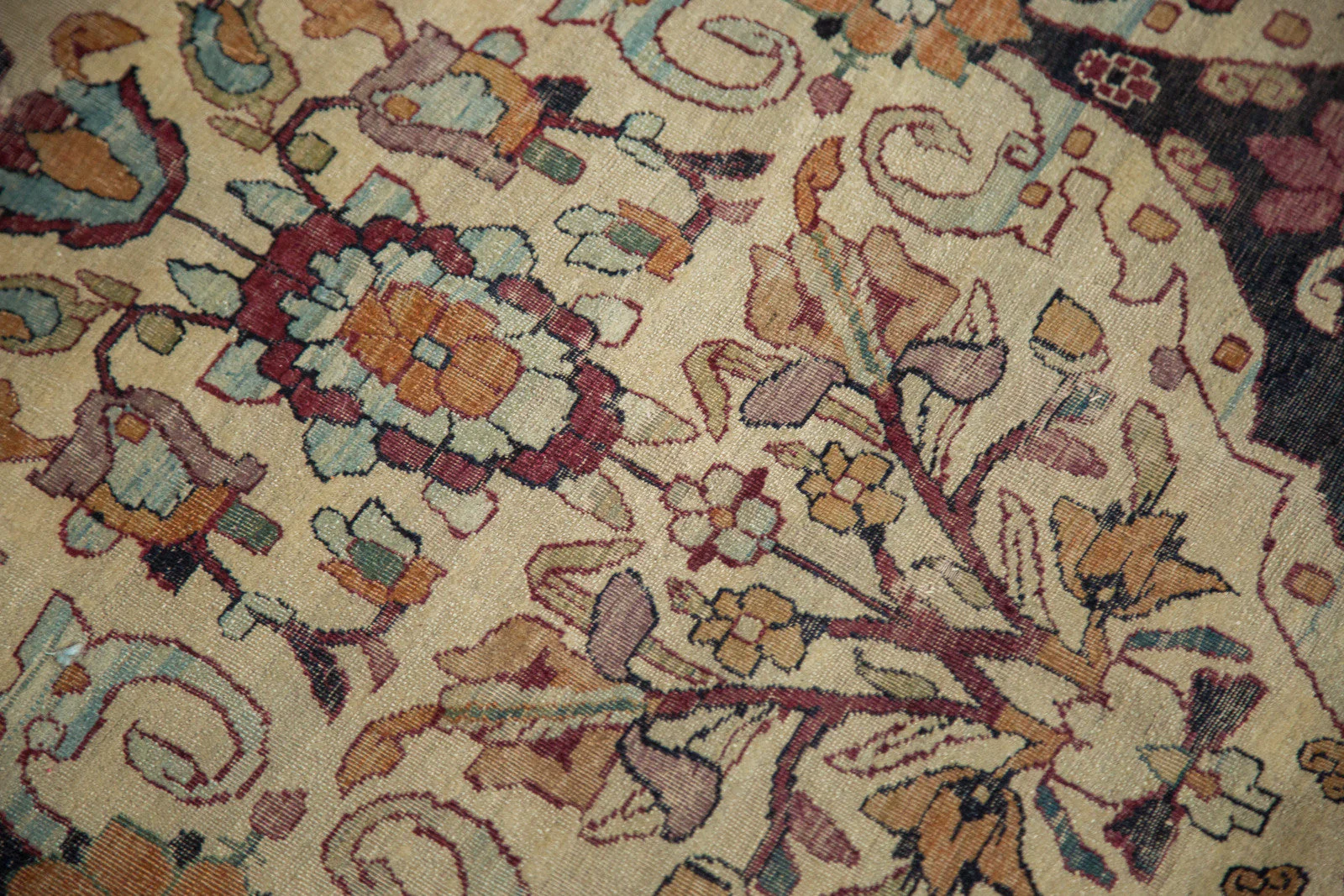 8.5x12 Unusual Antique Lavar Kerman Carpet - Image 21
