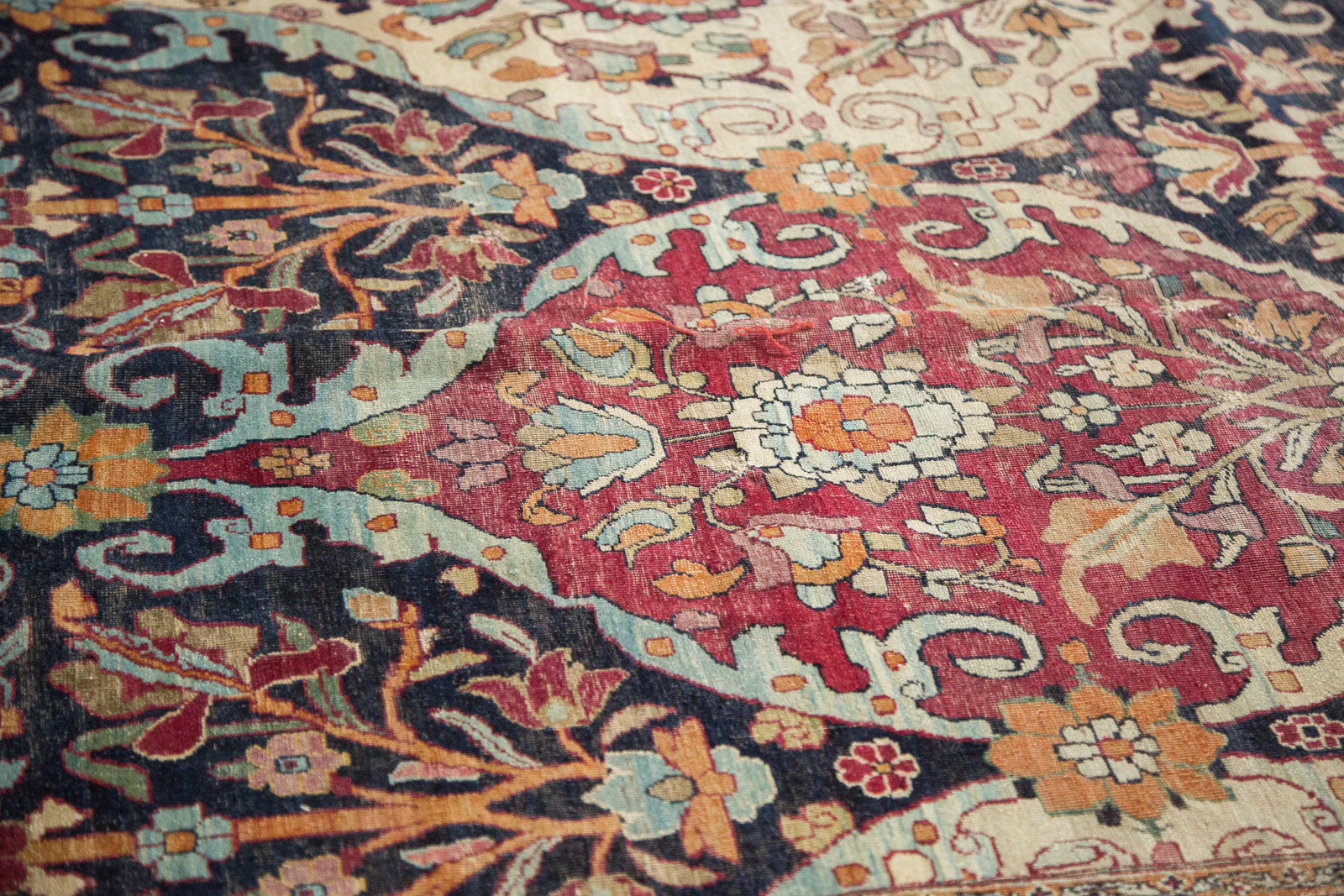 8.5x12 Unusual Antique Lavar Kerman Carpet - Image 8