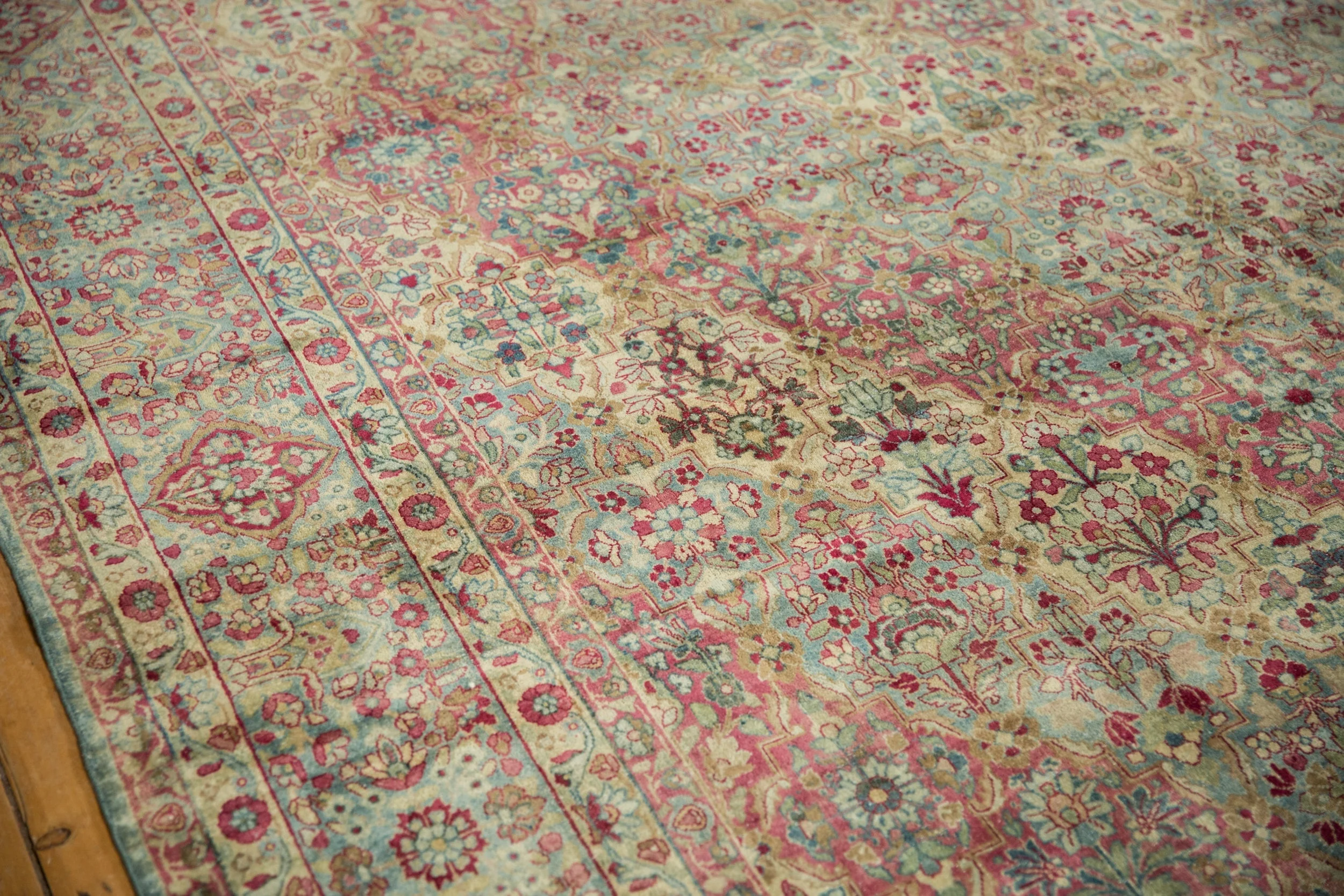 8.5x12 Vintage Distressed Kerman Carpet - Image 3