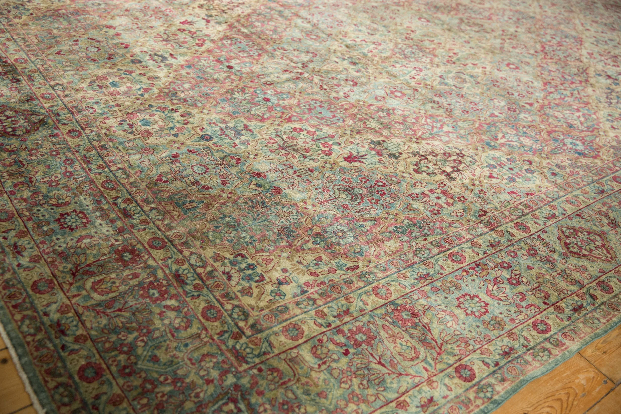 8.5x12 Vintage Distressed Kerman Carpet - Image 5
