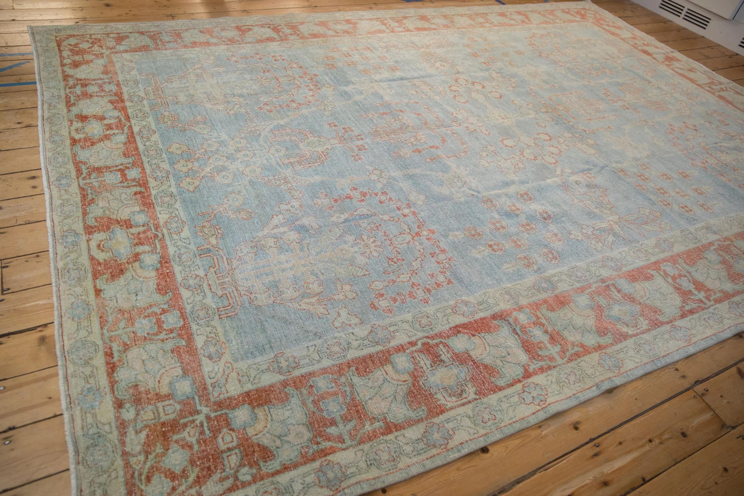 8.5x12 Vintage Distressed Mahal Carpet - Image 6