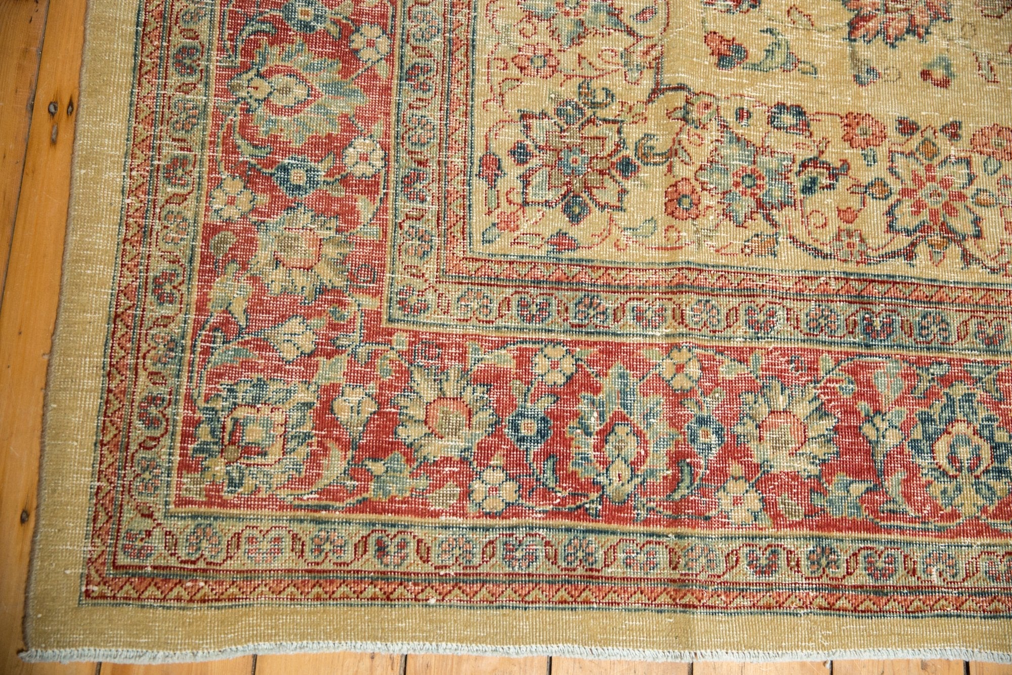 8.5x12 Vintage Distressed Tabriz Carpet - Image 10