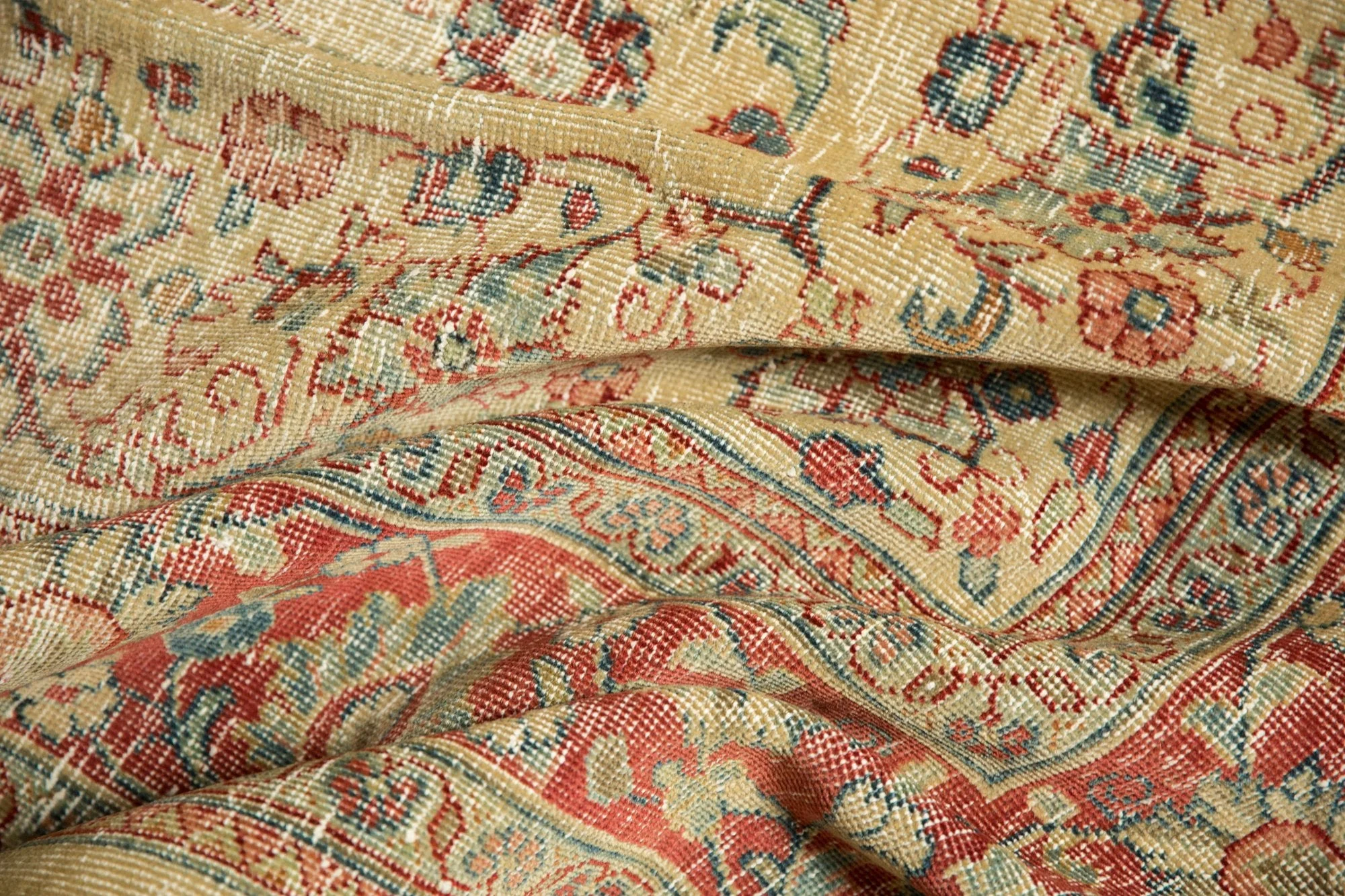 8.5x12 Vintage Distressed Tabriz Carpet - Image 11