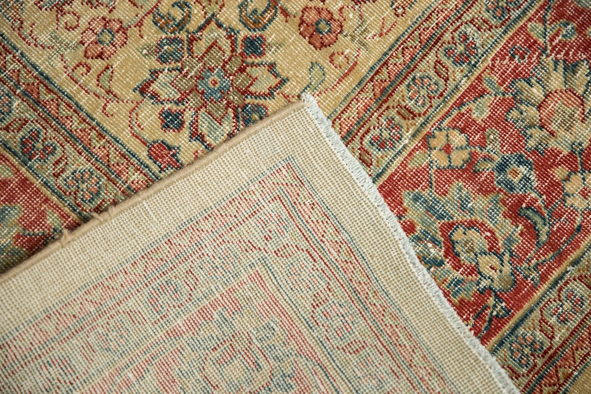 8.5x12 Vintage Distressed Tabriz Carpet - Image 12