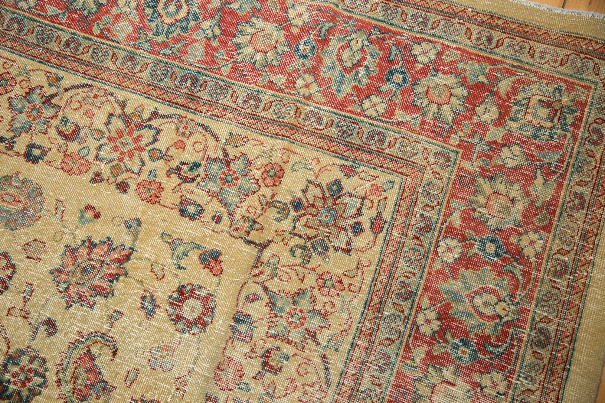 8.5x12 Vintage Distressed Tabriz Carpet - Image 7
