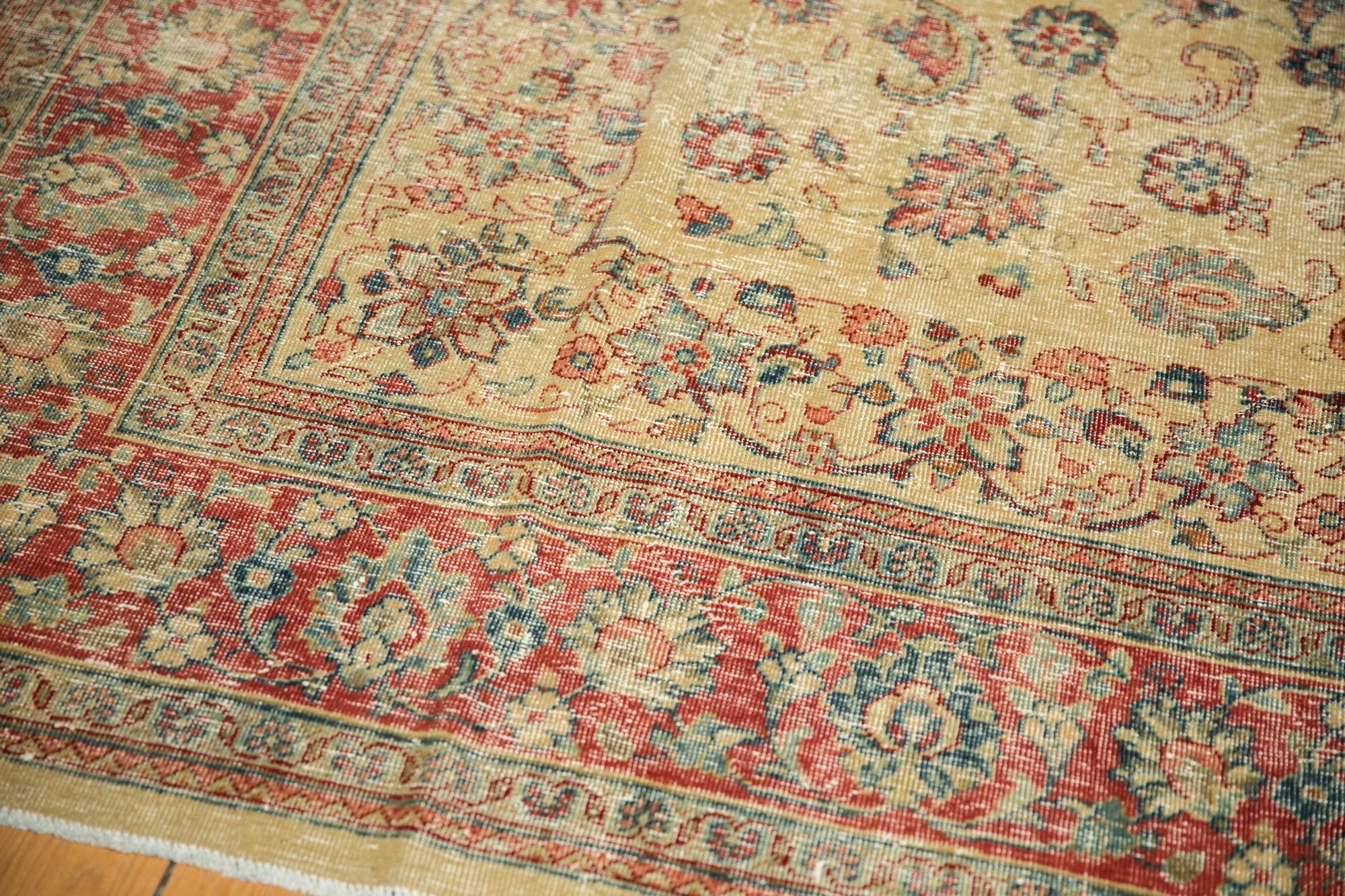 8.5x12 Vintage Distressed Tabriz Carpet - Image 9