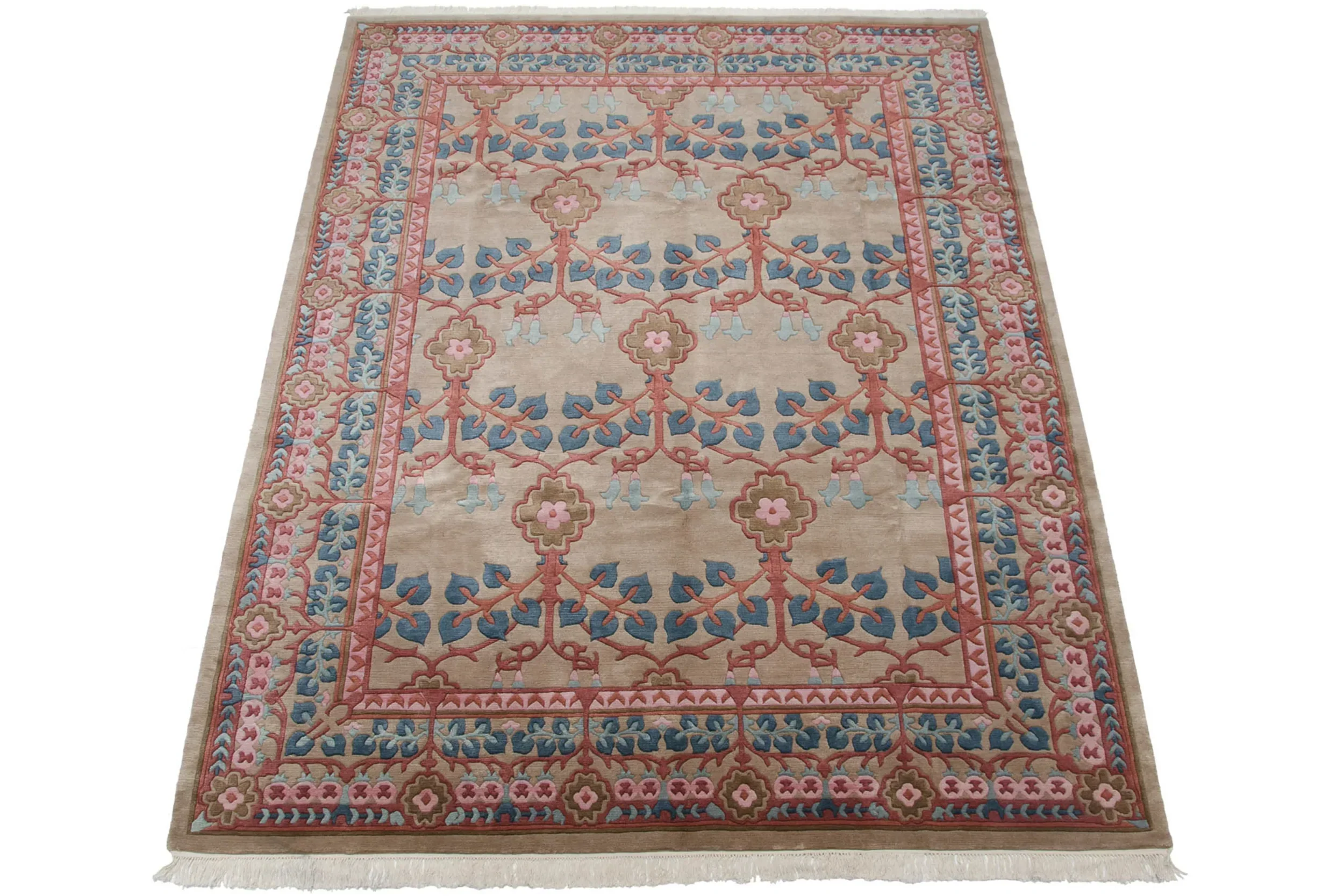 8.5x12 Vintage Indian Arts And Crafts Design Carpet - Image 11