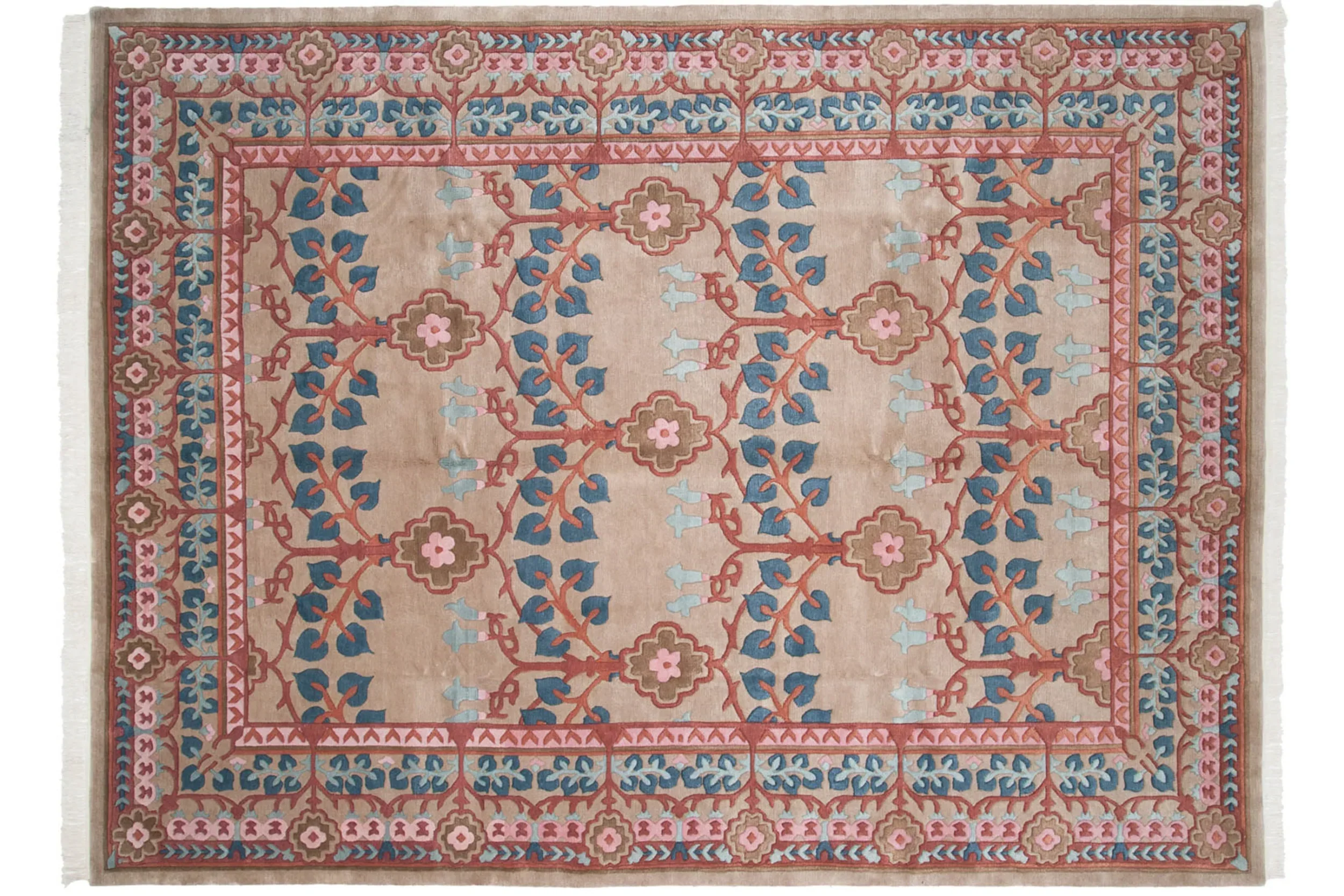 8.5x12 Vintage Indian Arts And Crafts Design Carpet - Image 13