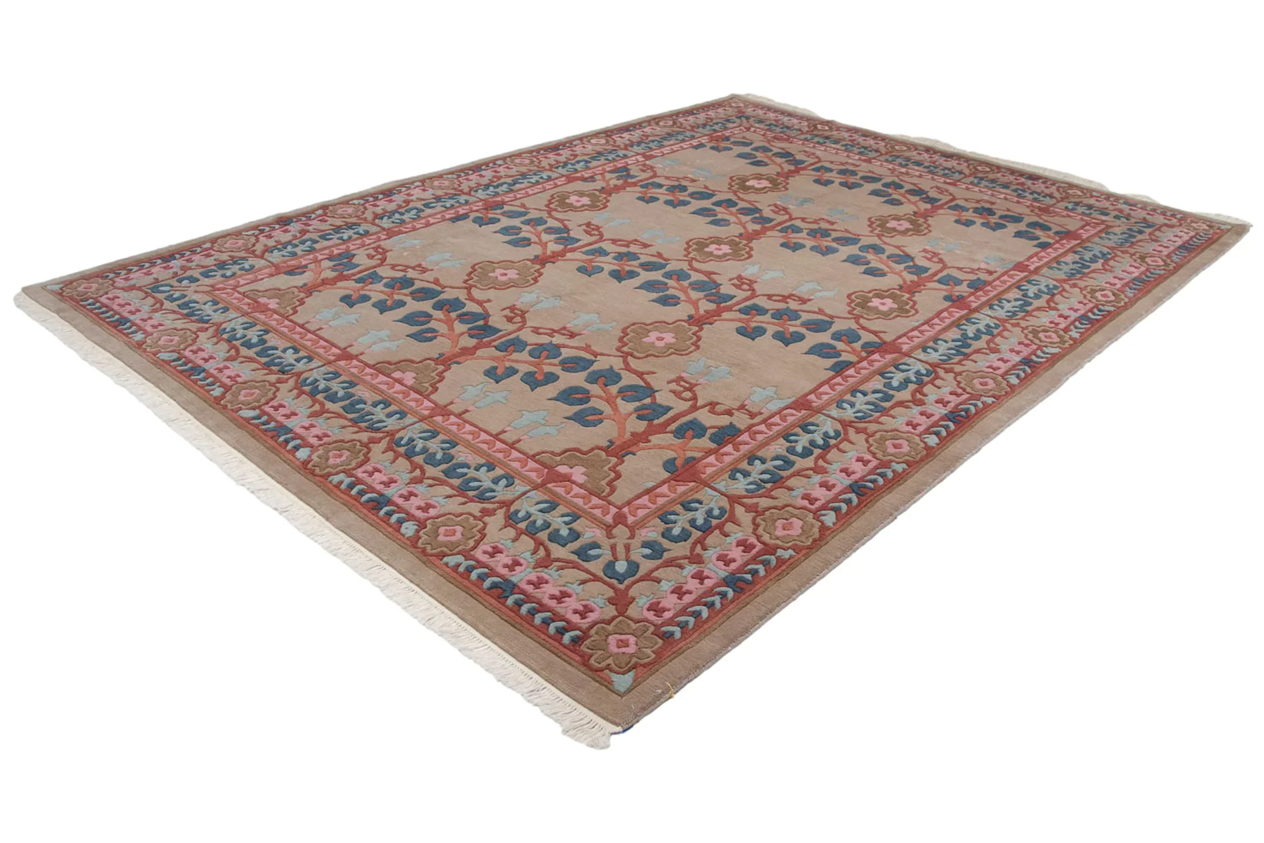8.5x12 Vintage Indian Arts And Crafts Design Carpet - Image 4