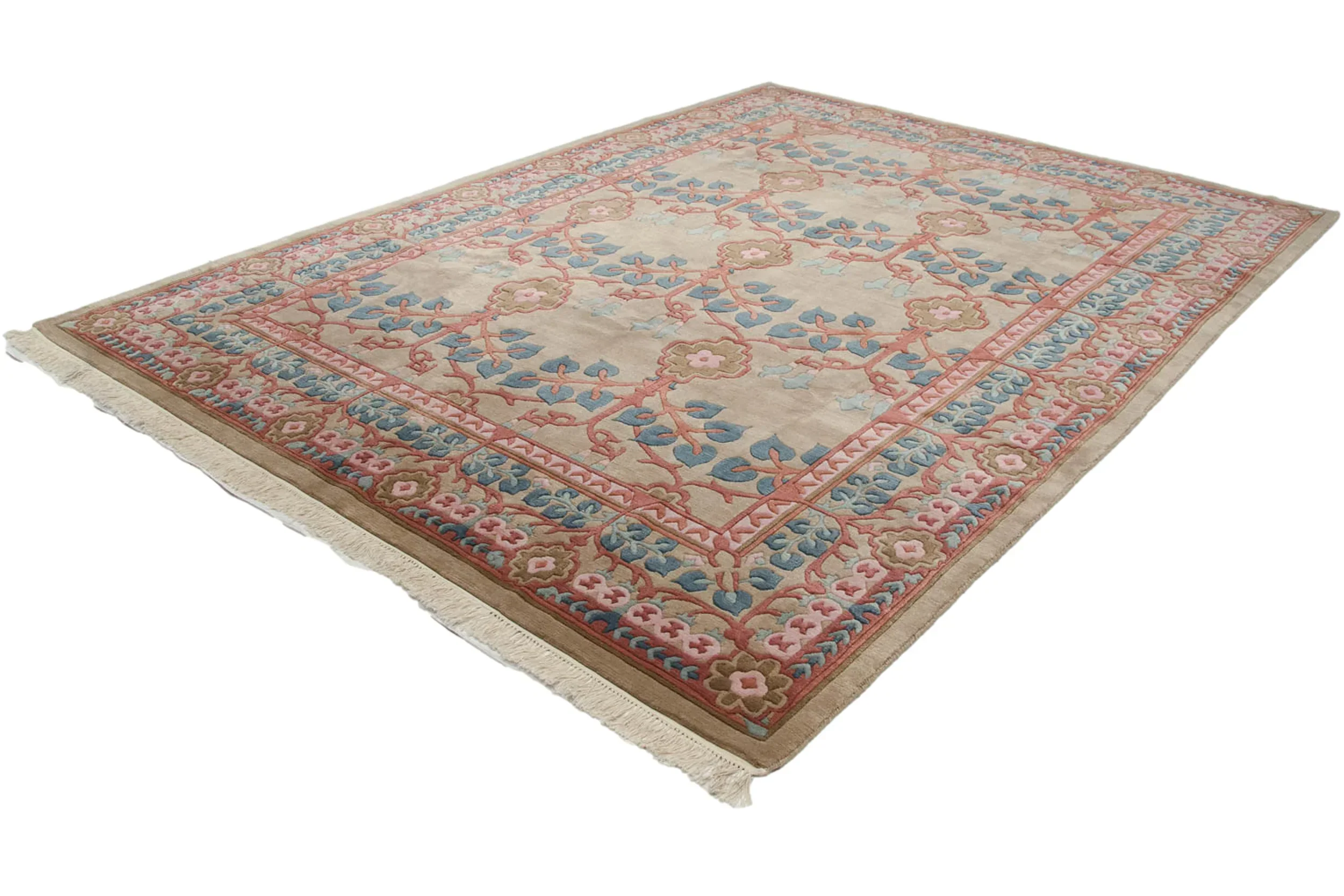 8.5x12 Vintage Indian Arts And Crafts Design Carpet - Image 5