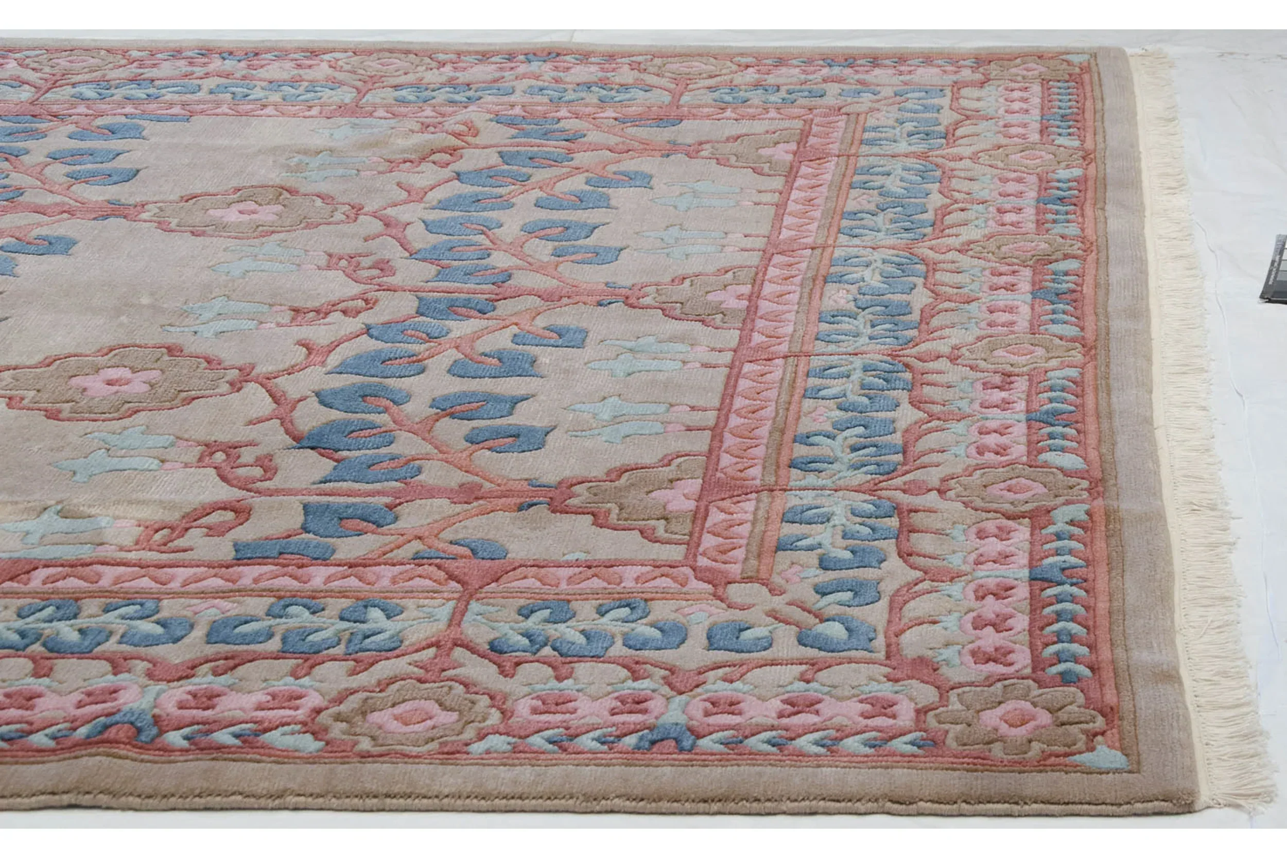 8.5x12 Vintage Indian Arts And Crafts Design Carpet - Image 6
