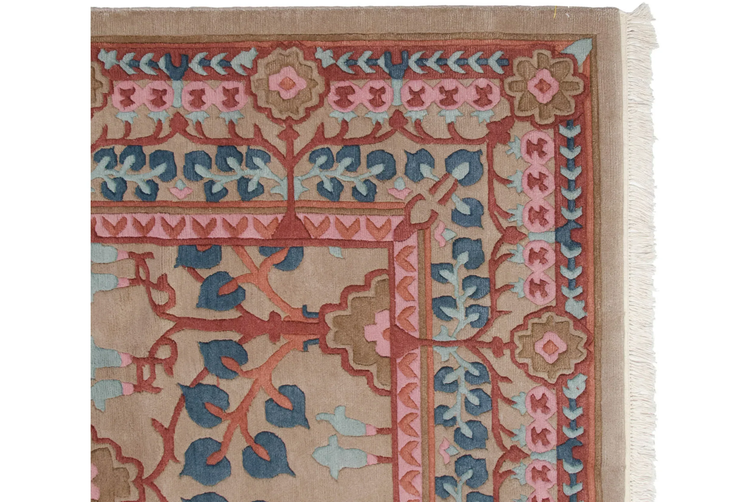 8.5x12 Vintage Indian Arts And Crafts Design Carpet - Image 7