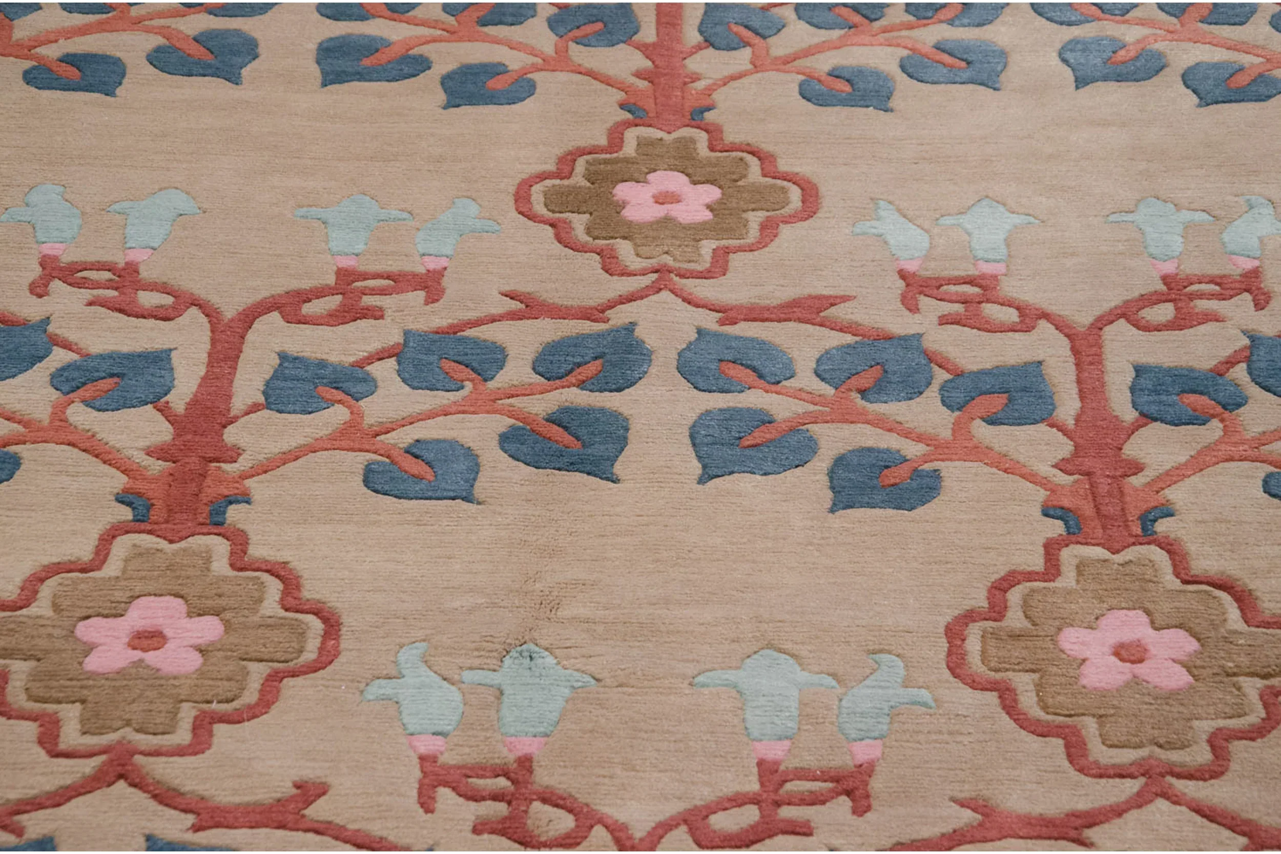 8.5x12 Vintage Indian Arts And Crafts Design Carpet - Image 8