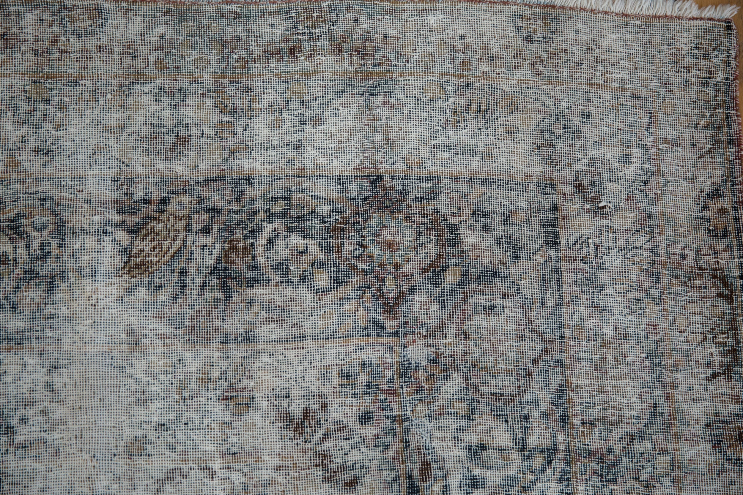 8.5x13.5 Antique Distressed Kerman Carpet - Image 3