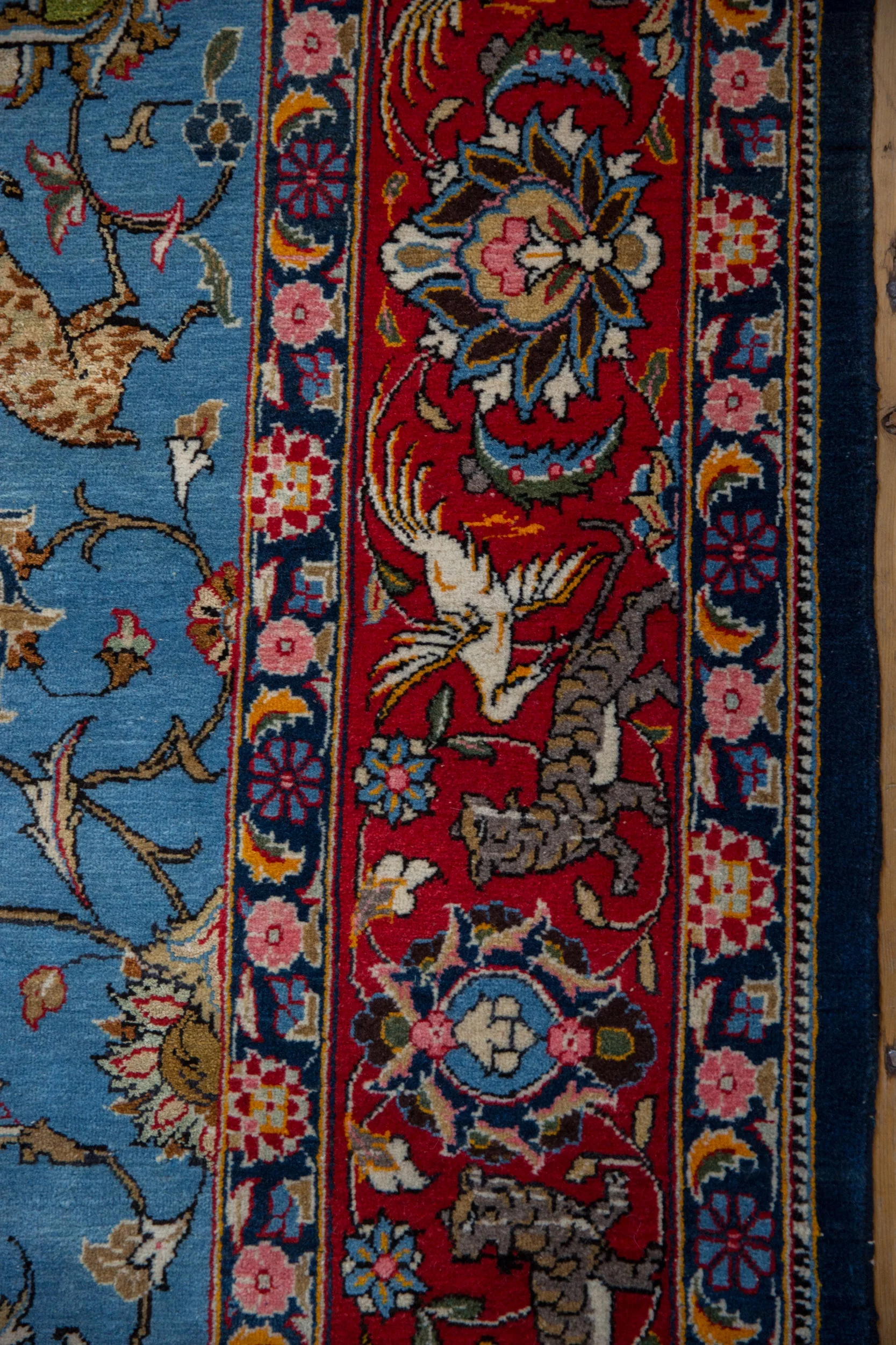 8.5x13 Vintage Qom Carpet - Image 12