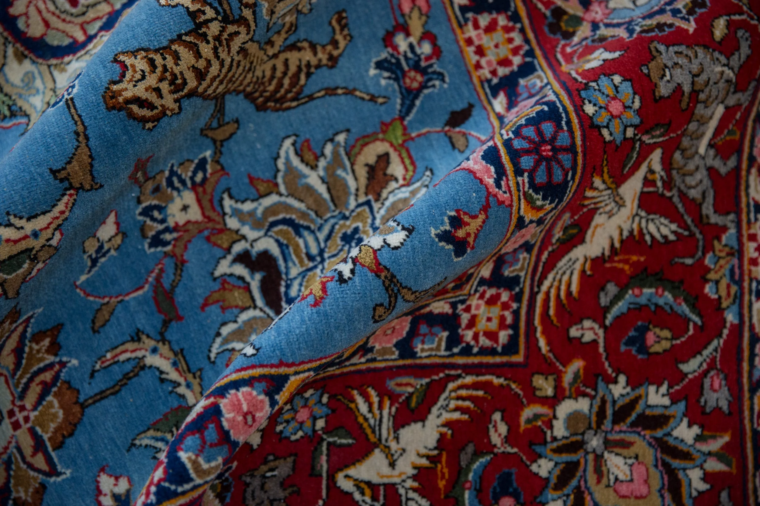 8.5x13 Vintage Qom Carpet - Image 14
