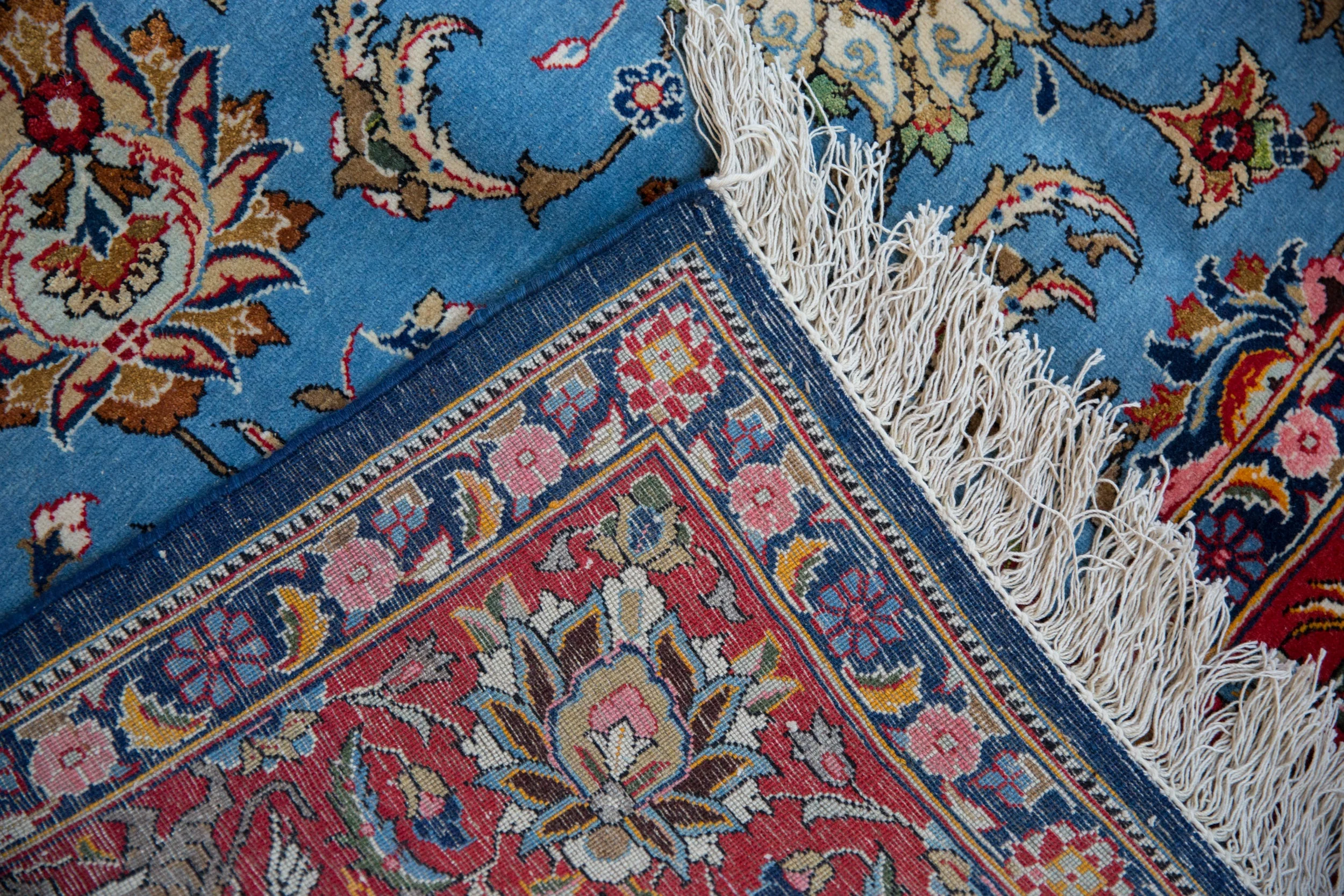 8.5x13 Vintage Qom Carpet - Image 15