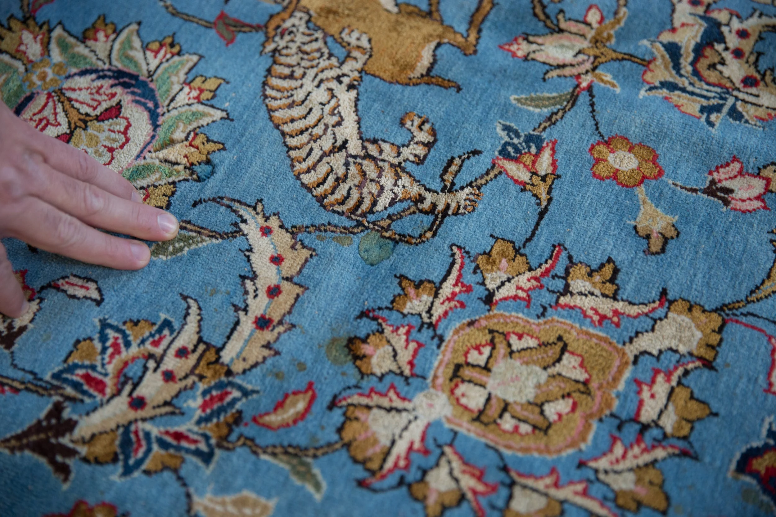 8.5x13 Vintage Qom Carpet - Image 18